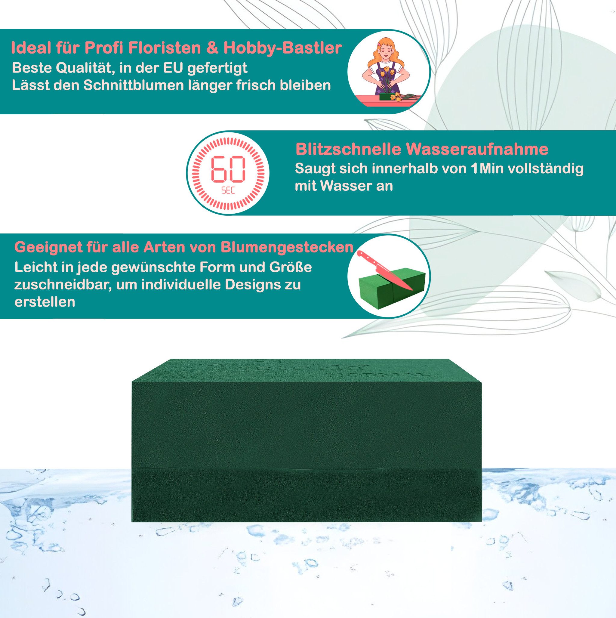 Creativery Bastelmoos, Nass Steckschaum Kranz 30cm günstig online kaufen