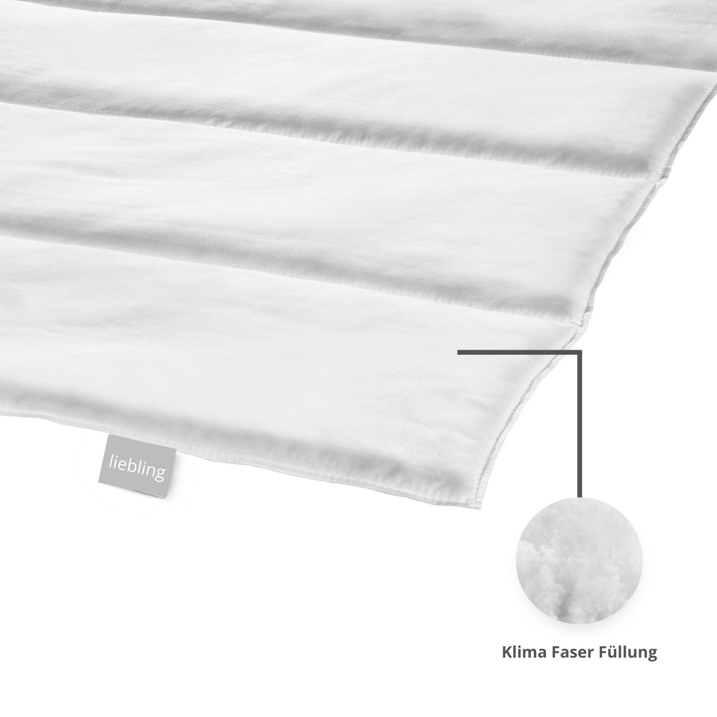 liebling Bettdecke + Kopfkissen Bettwaren-Set, Füllung: 100% Polyester, Bezug: 100% Polyester (Mikrofaser), für Allergiker geeignet, hautschonend, pflegeleicht, langlebig