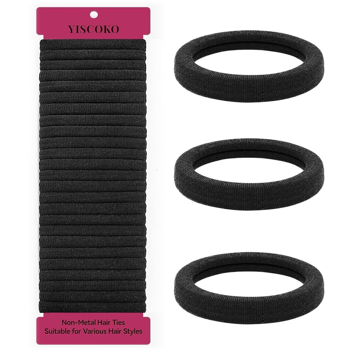 LuxusKollektion Haargummi Haargummi Damen 50 Stück Schwarz Zopfgummis Herren Mädchen Kinder