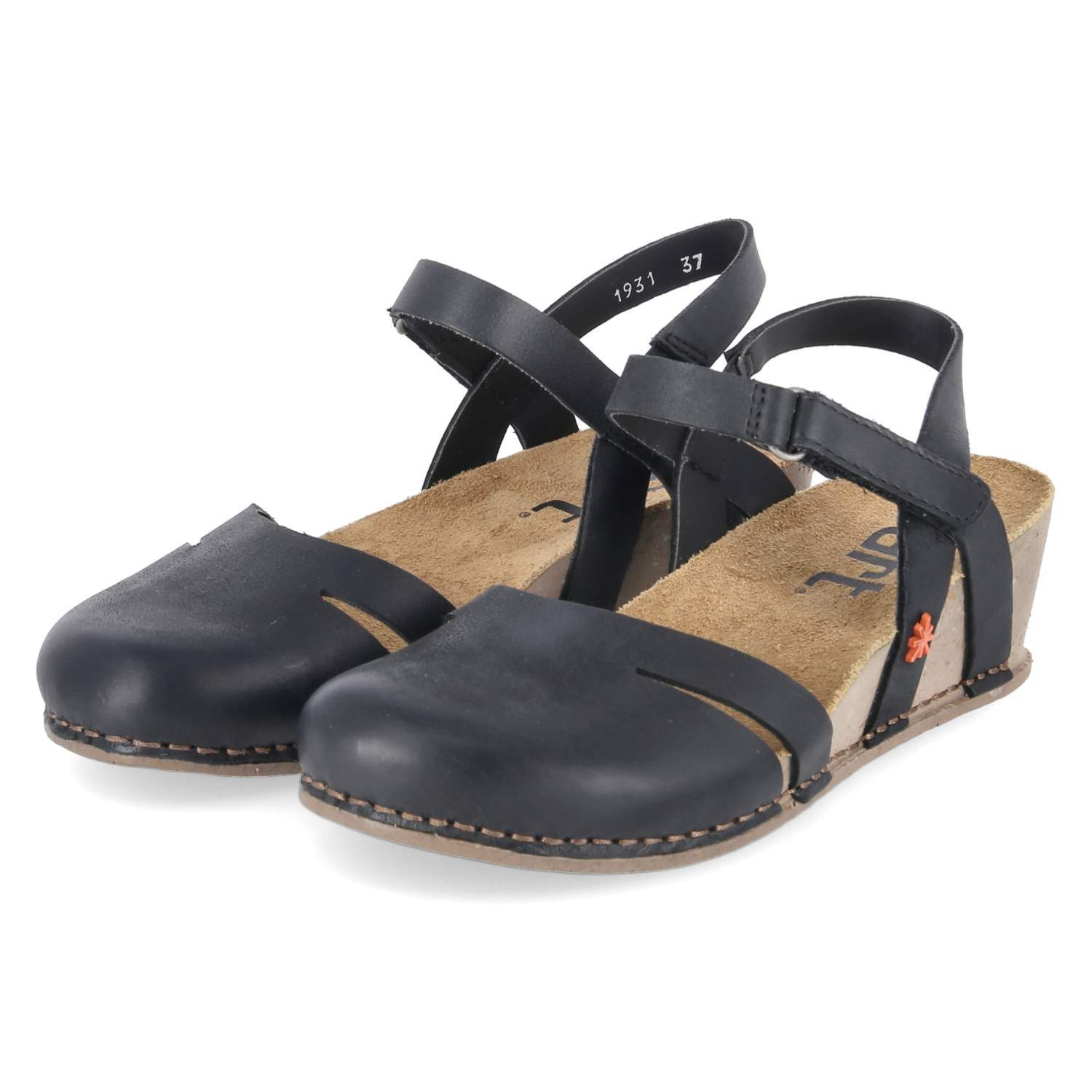 Art Art 1931 ROMA BLACK/ I LIVE Damen Glattleder black Keilsandalette