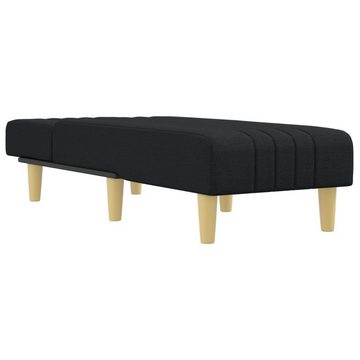 vidaXL Chaiselongue Chaiselongue Schwarz Stoff, 1 Teile