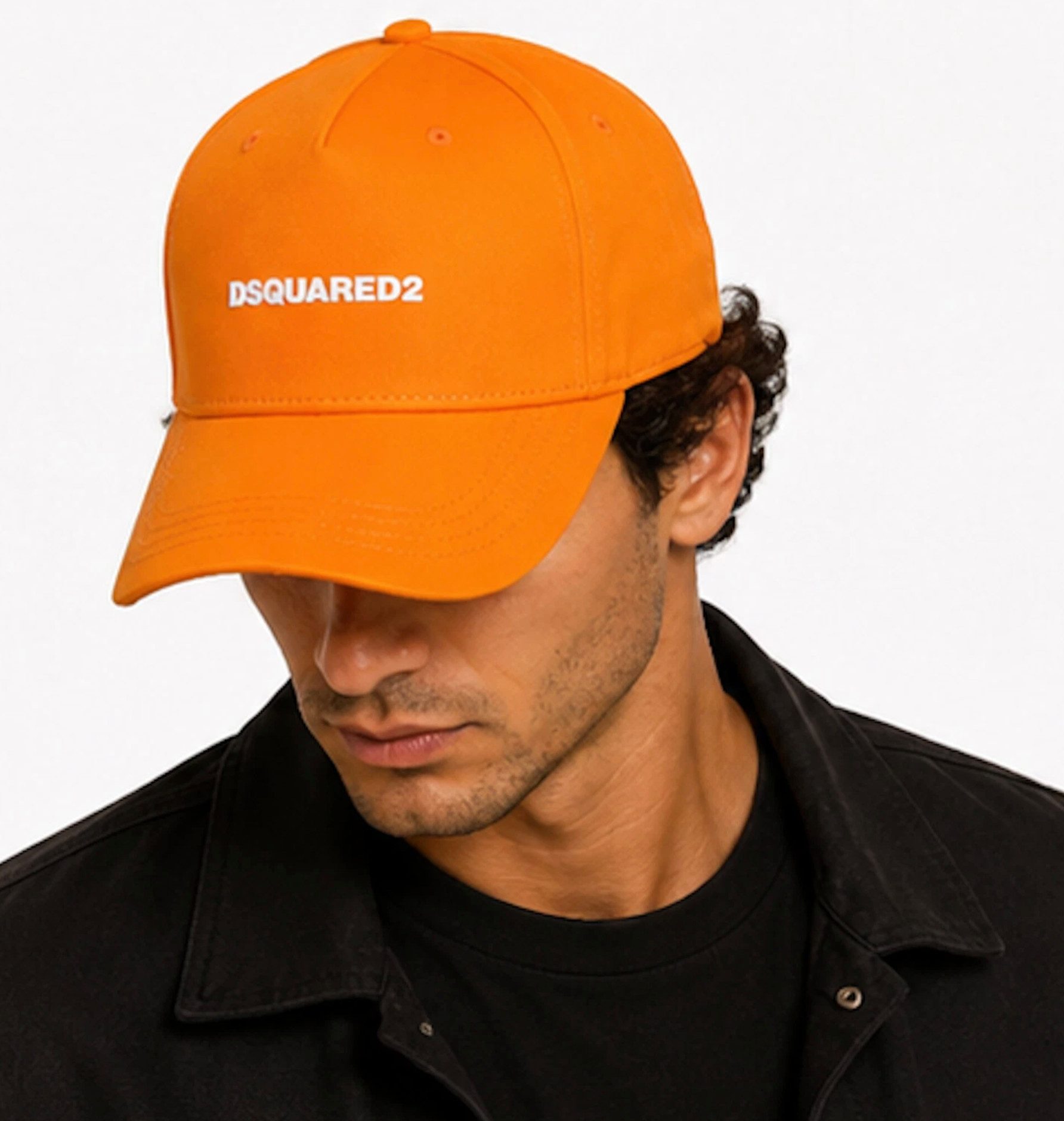 Dsquared2 Baseball Cap 3D Logo Orange Basecap Cap Icon Mütze Basebalkappe Unisex charakteristischen Stil der Marke mit kräftiger Farbe