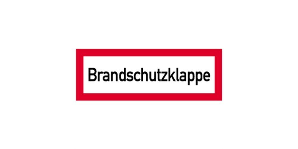 Thumbnail - König Werbeanlagen Hinweisschild Brandschutzklappe, Kunststoff, 297x105 mm