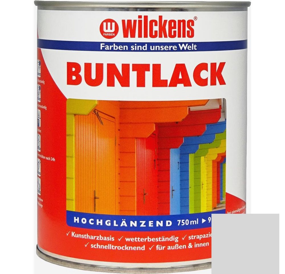 Thumbnail - Wilckens Farben Kunstharzlack Buntlack Lack, hochglänzend, Lichtgrau RAL 7035, 750 ml