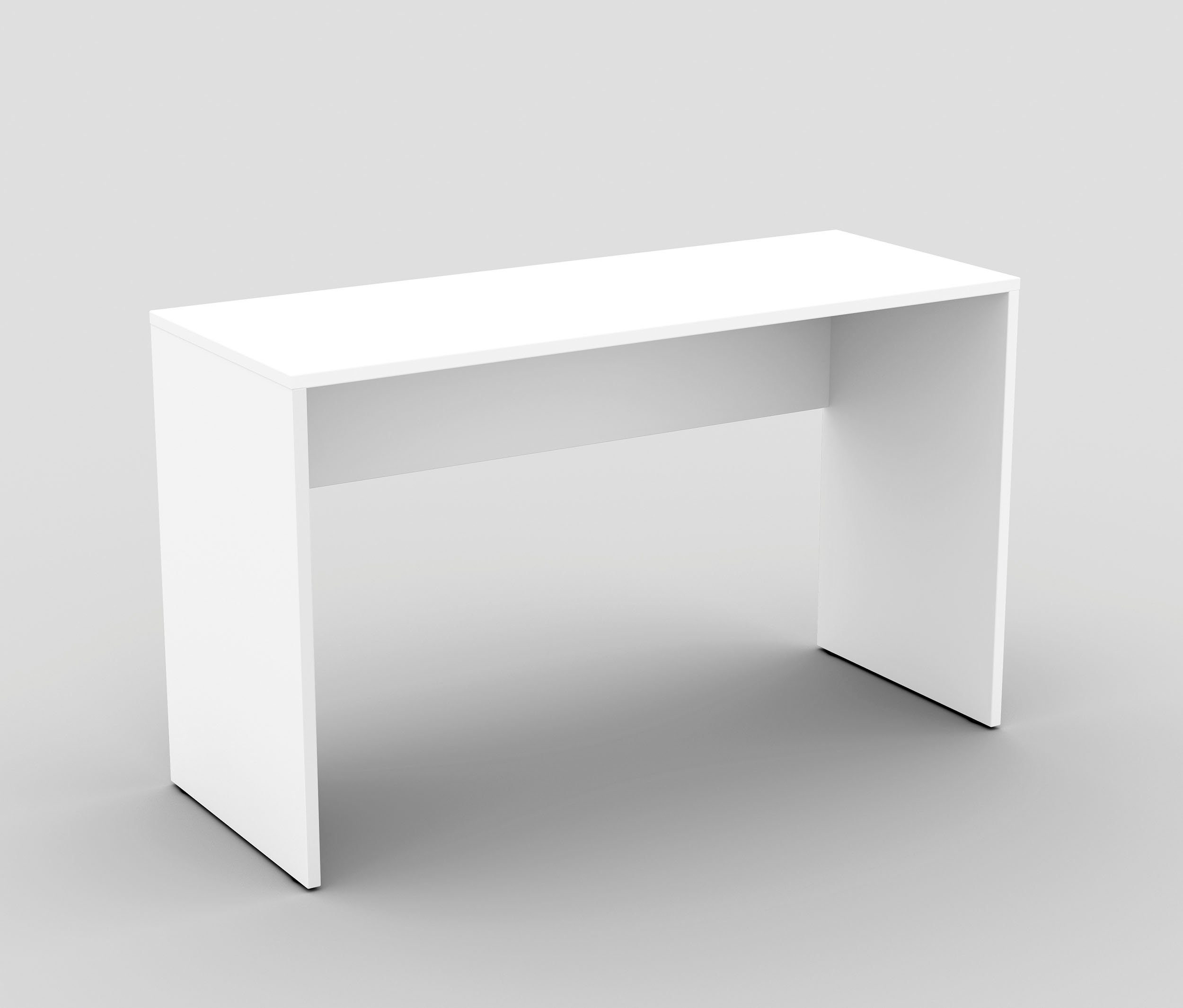 Helvetia Schreibtisch AGAPI, Breite 130, Computertisch im modernen Design & viel Arbeitsfläche weiss | weiss | weiss