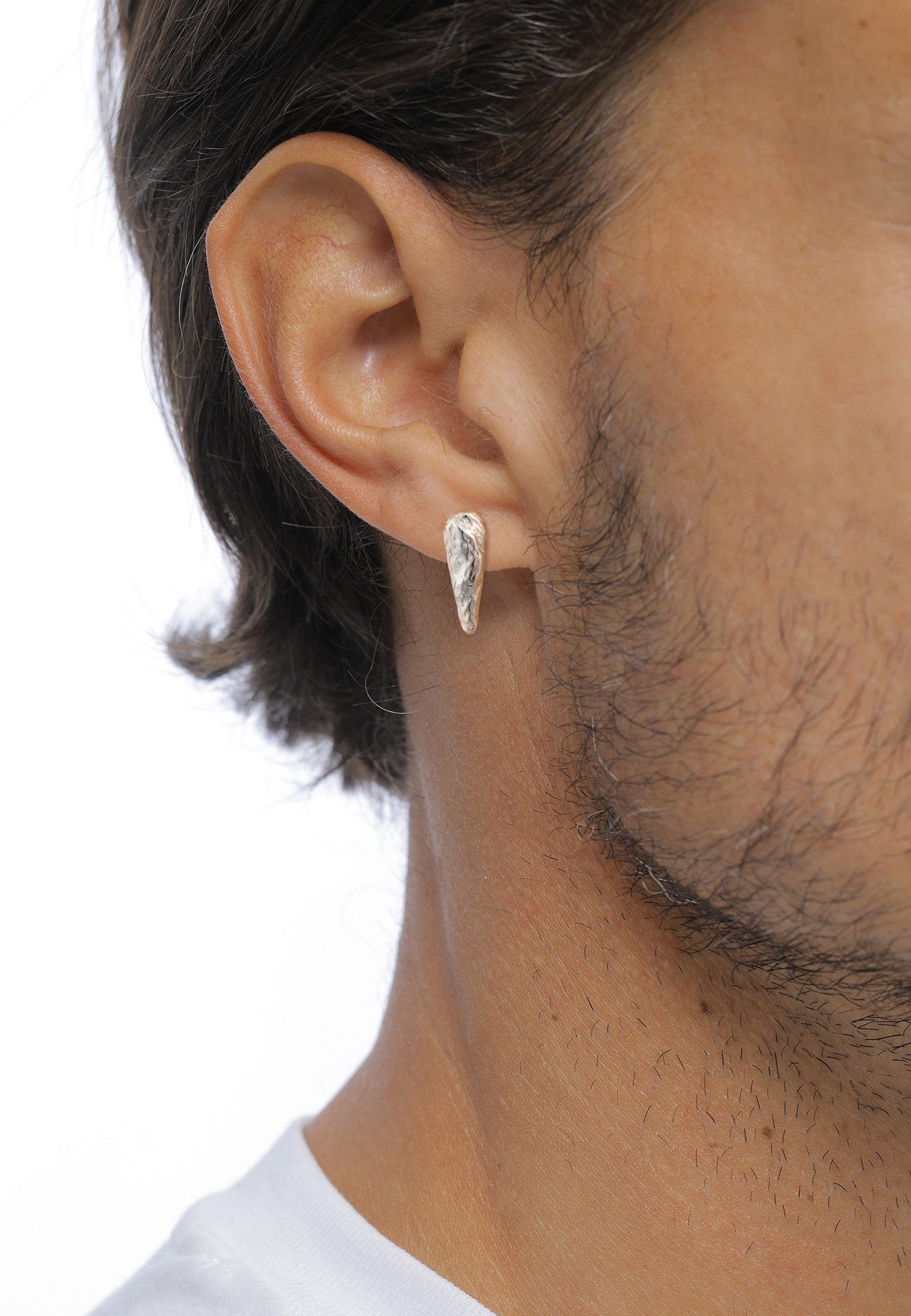 Kuzzoi Paar Ohrstecker Herren Ohrstecker Tropfen 925 Sterling Silber