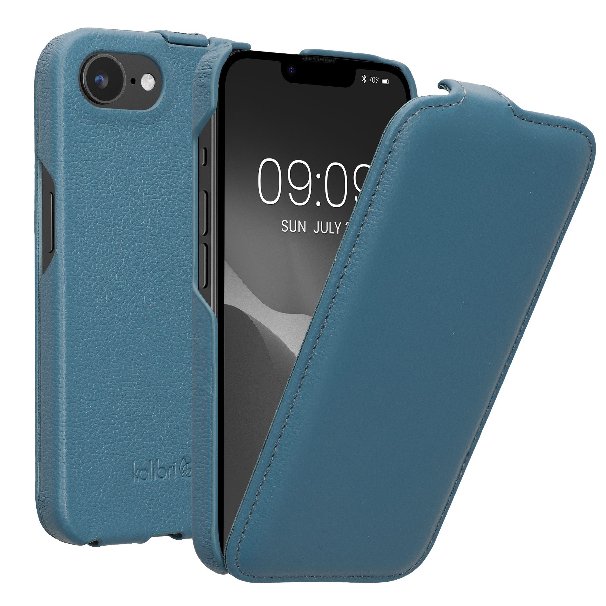 kalibri Etui Flip-Hülle Ultra Slim Tasche für Apple iPhone 16e, Leder Schutzhülle Case