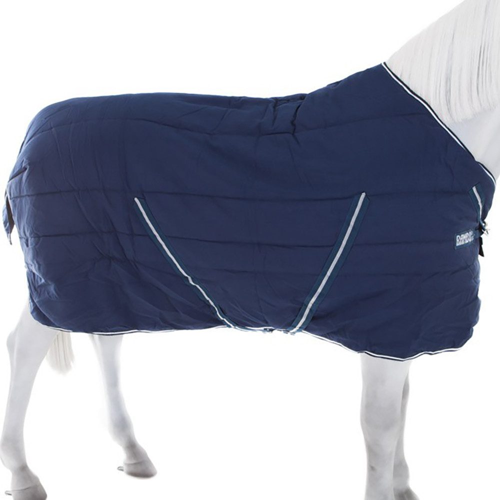 Horseware Pferde-Stalldecke Horseware Rambo Stable Plus mit Vari Layer 450g - Navy & white