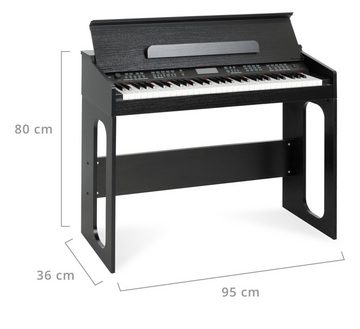 FunKey Digitalpiano DP-61 III 61 Tasten Keyboard im Digitalpiano-Design, (inkl. Keyboardbank & Kopfhörer, 3 tlg., Spar-Set), 300 verschiedene Sounds und Rhythmen - Begleitautomatik