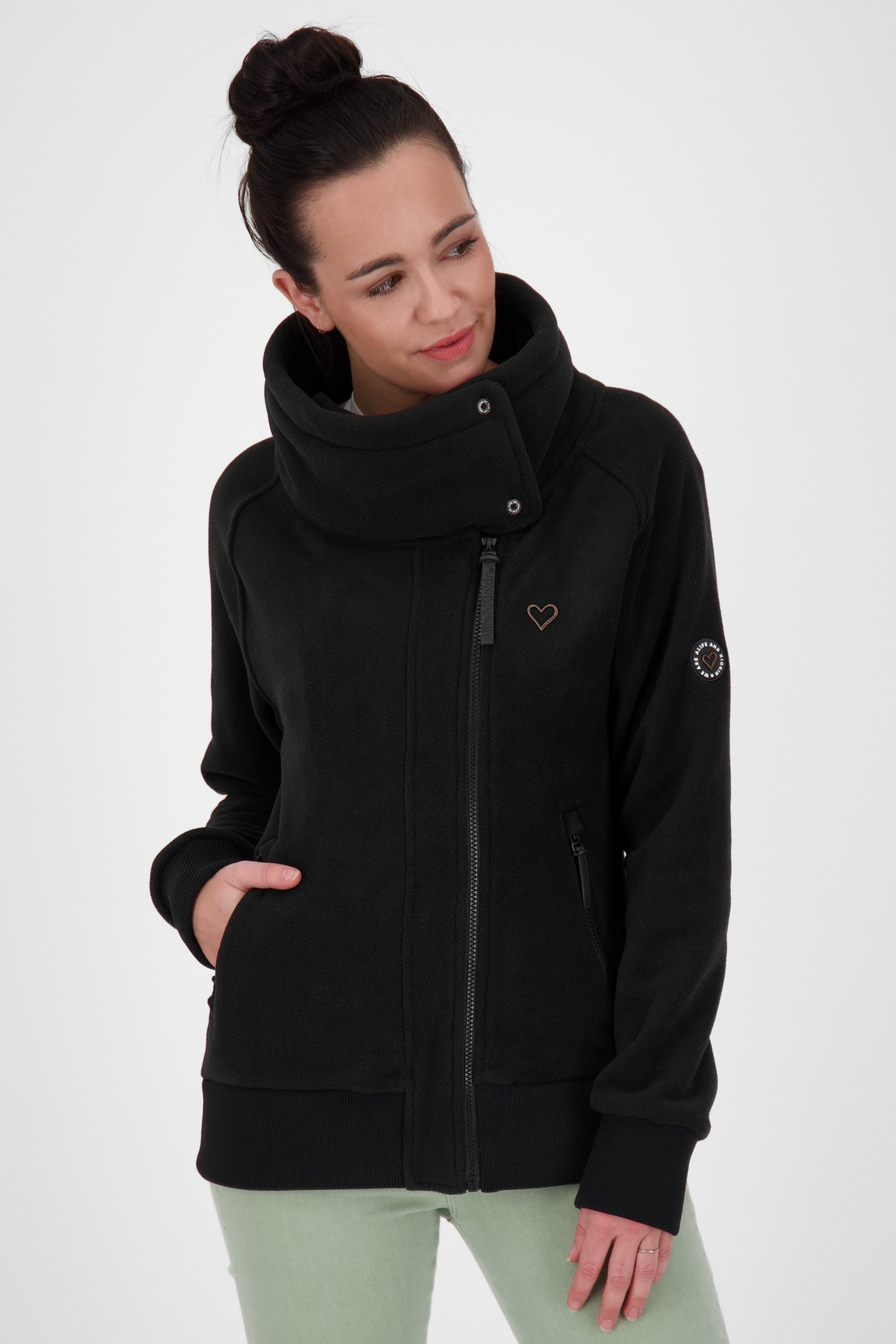 Sweatjacket MerritAK moonless Damen Sweatjacke & Kickin Kapuzensweatjacke Alife F Kapuzensweatjacke,