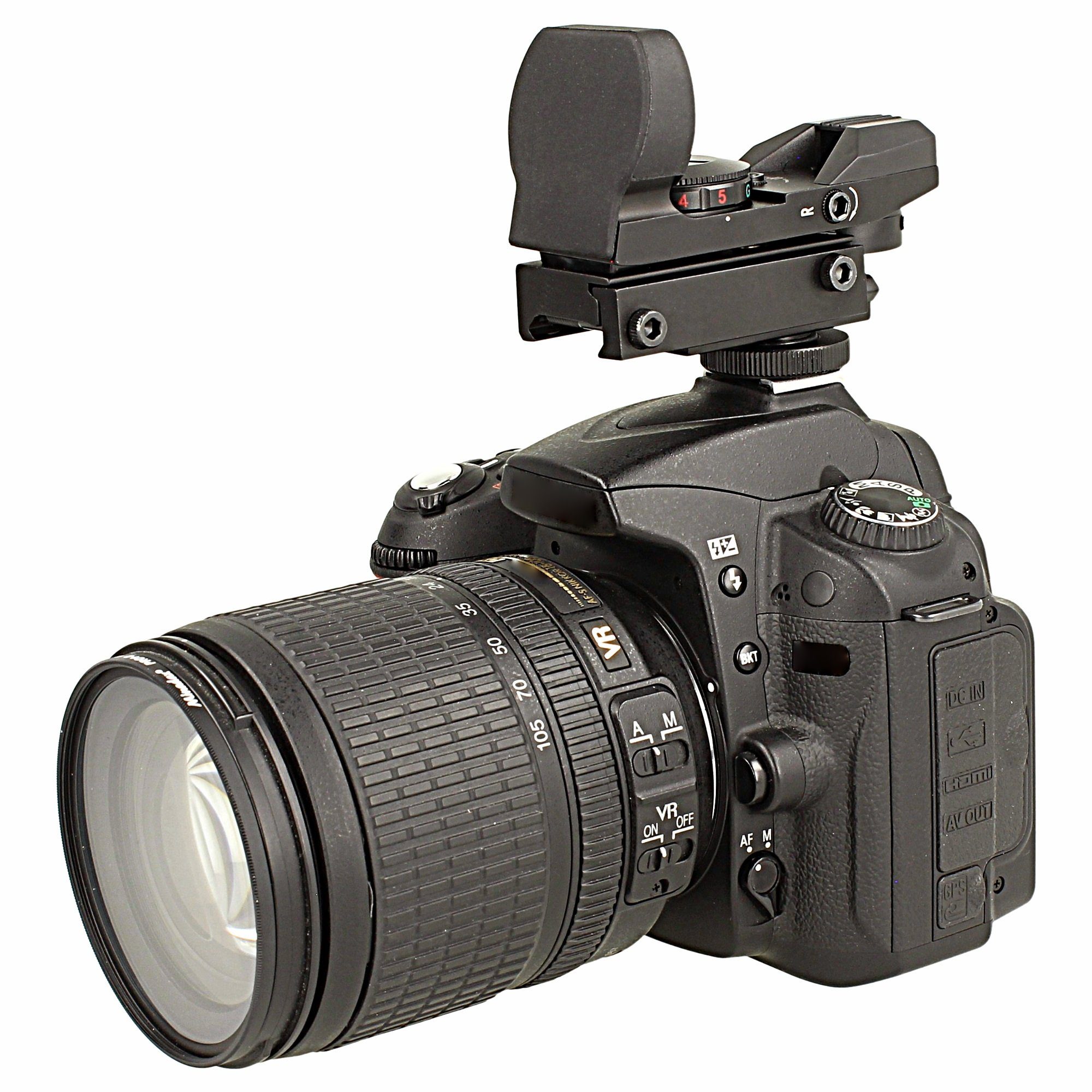 Minadax Aufstecksucher Red Dot + Visier Tierfoto für Punkt Sichtfeld, Kameras 33mm Adapter
