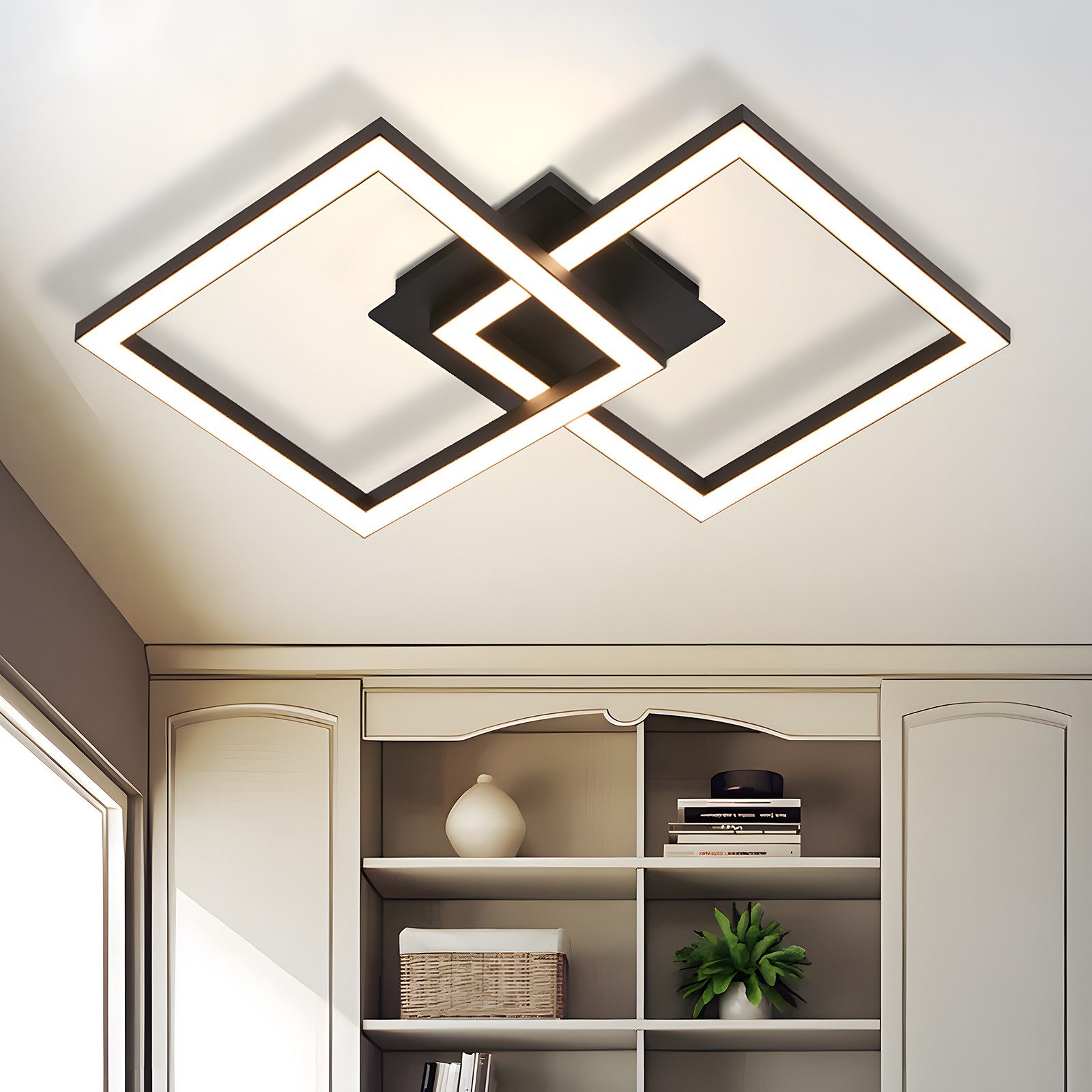 Nettlife LED Deckenleuchte Schwarz Flur Geometrisch günstig online kaufen