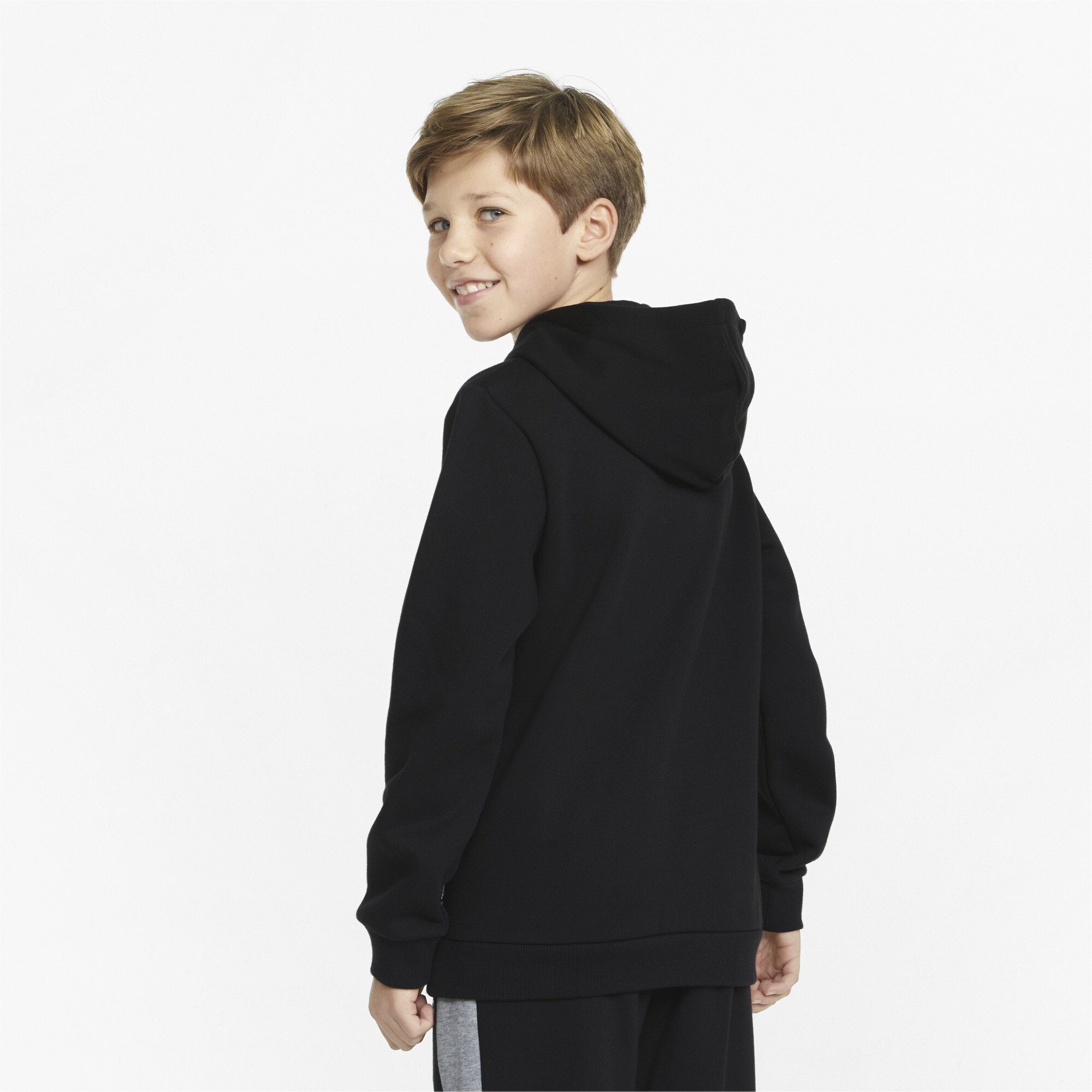PUMA Sweatshirt Essentials+ Hoodie in Jungen Blockfarben Black
