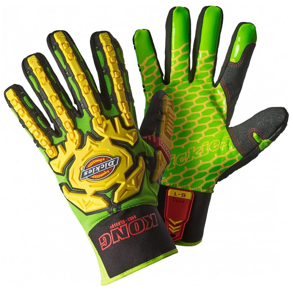 Dickies Arbeitshandschuhe Profi Arbeitshandschuhe Super Grip – mit TPR-Schutz GL01SG Verstärkungszone Handfläche & Handrückenschutz