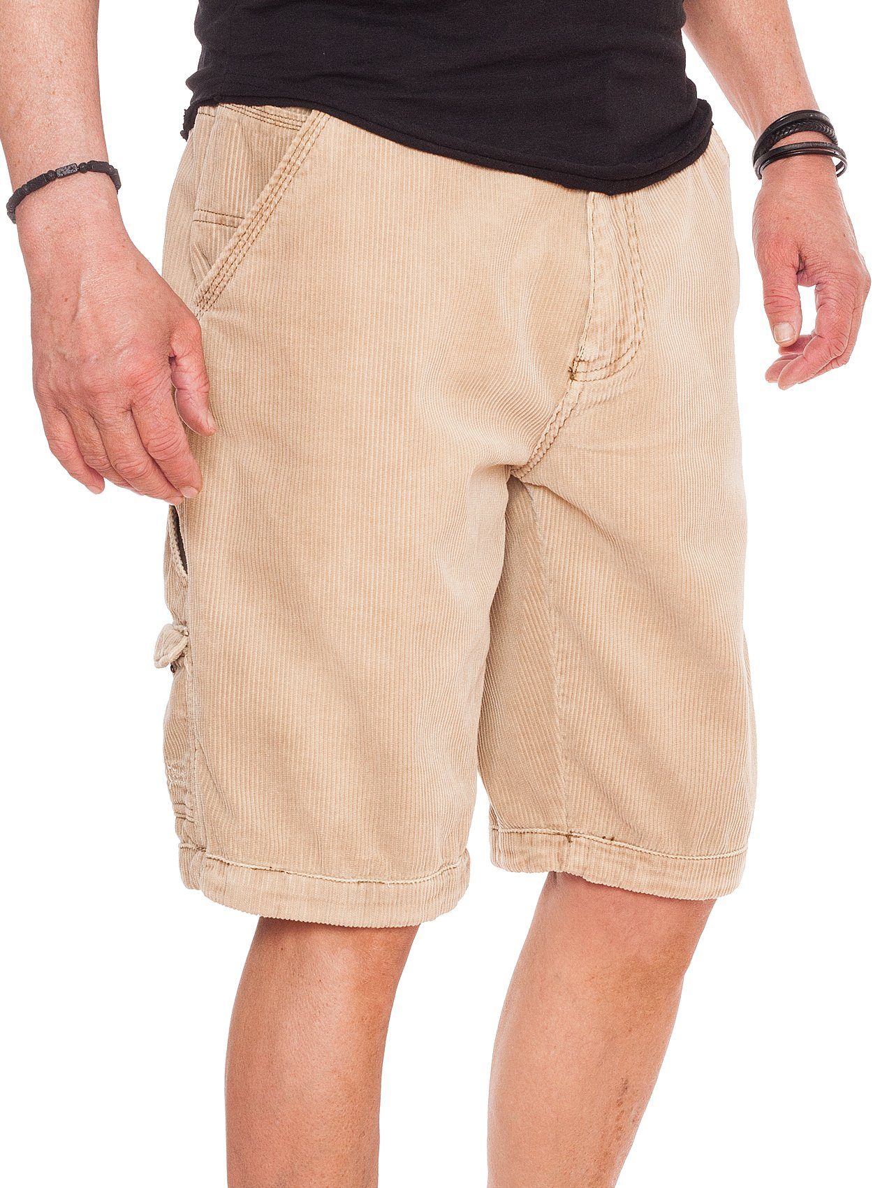 Jet Lag Shorts Cord Shorts im Worker-Style Light Gold