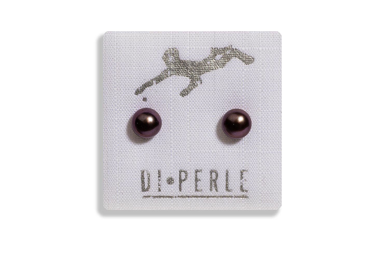 DI PERLE Paar Ohrstecker Damen Perlenschmuck 585 Gelbgold Süsswasser Perlen Ohrstecker, Damen Perlenschmuck