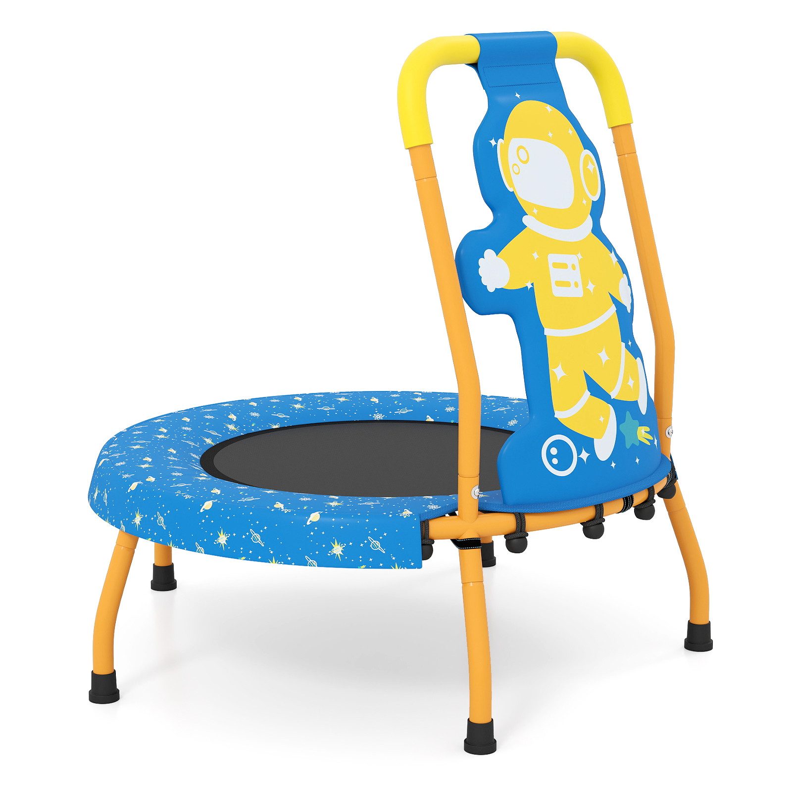 COSTWAY Kindertrampolin, Ø 71 cm, (1 tlg), Trampoin, mit Griff & Randabdeckung
