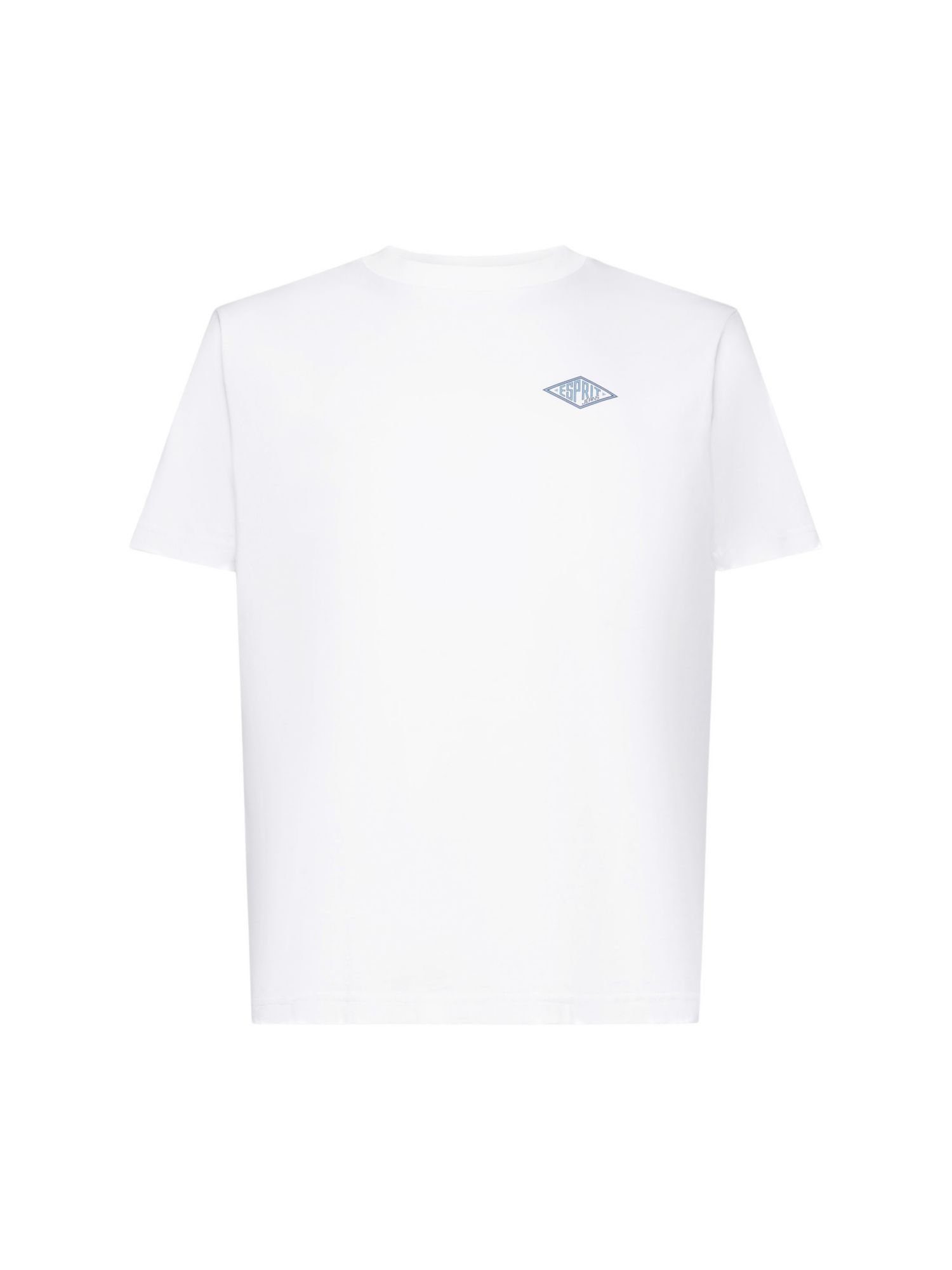 Esprit Langarmshirt Logo-T-Shirt (1-tlg) WHITE