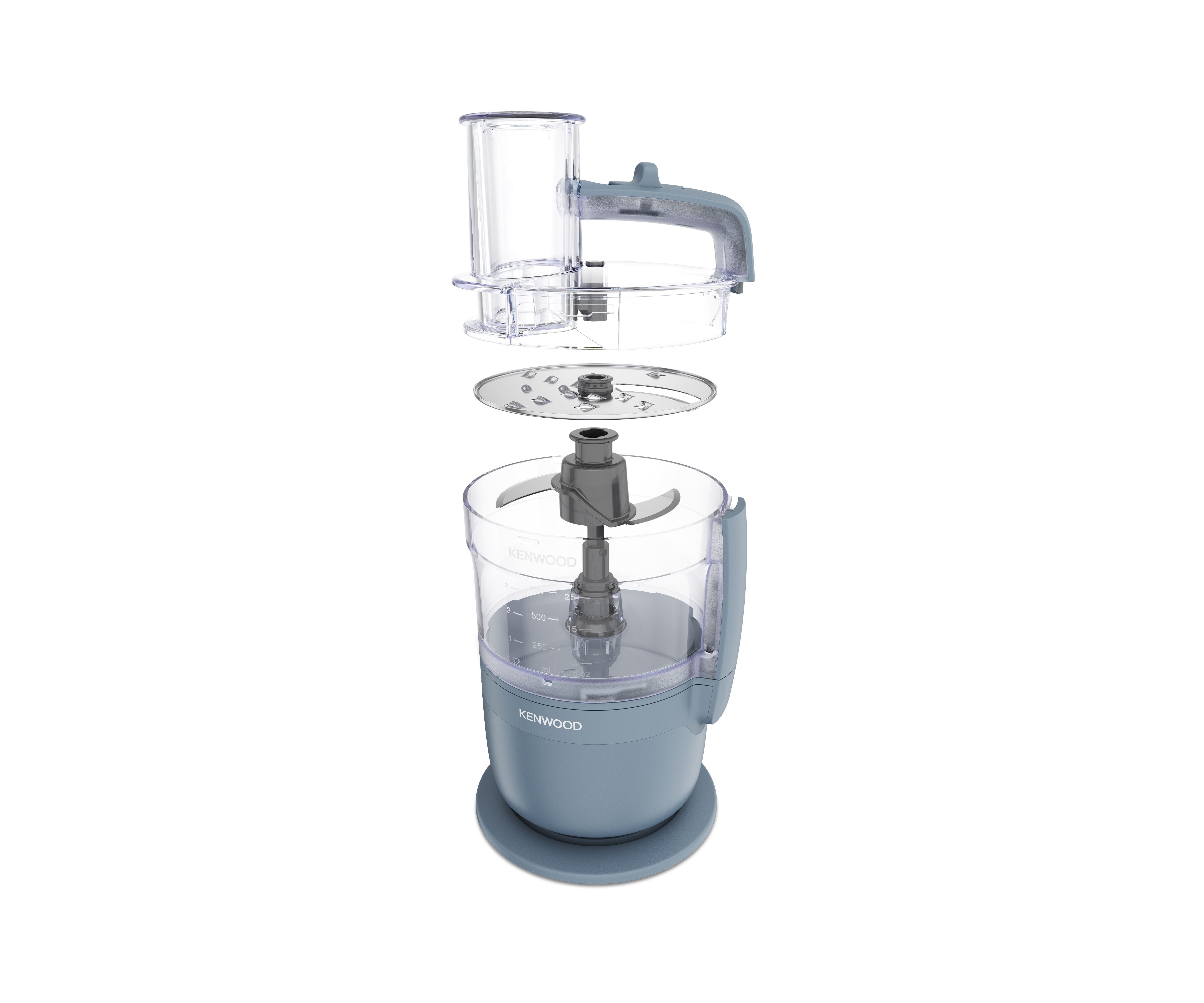 KENWOOD Küchenmaschine FDP23.380GY - Multipro Go, Express-Serve, 1,3 l Behälter, 900W, Blau, 900 W, 1,3 l Schüssel, Für Smoothies, zum Schneiden, Reiben, Pürier – Bild 5 von 5