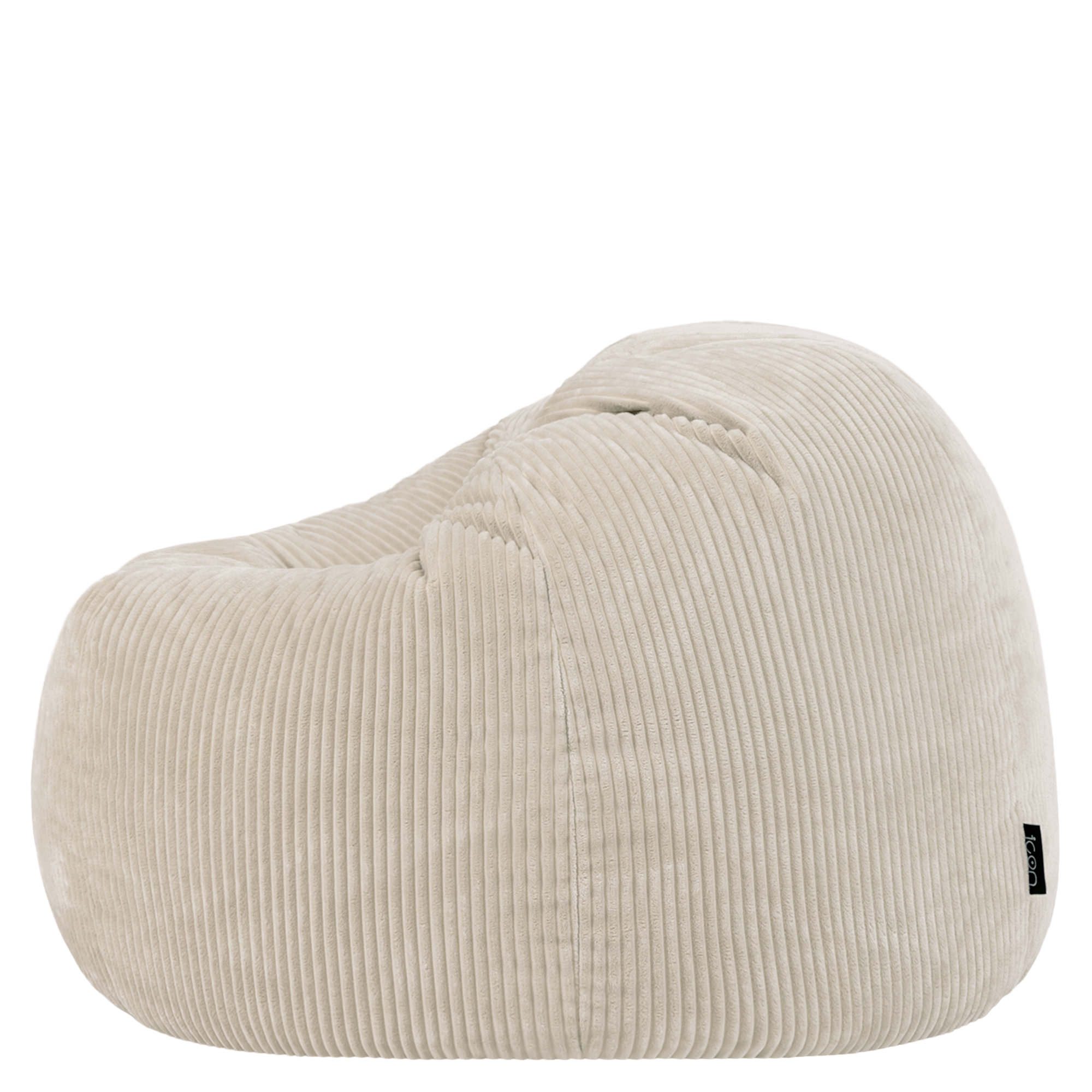 icon Sitzsack Erwachsene 2er Set Klassischer Sitzsack aus Cord „Kingston“, 85x50cm, Made in Germany, für Erwachsene & Kinder, mit Füllung – Bild 5 von 5