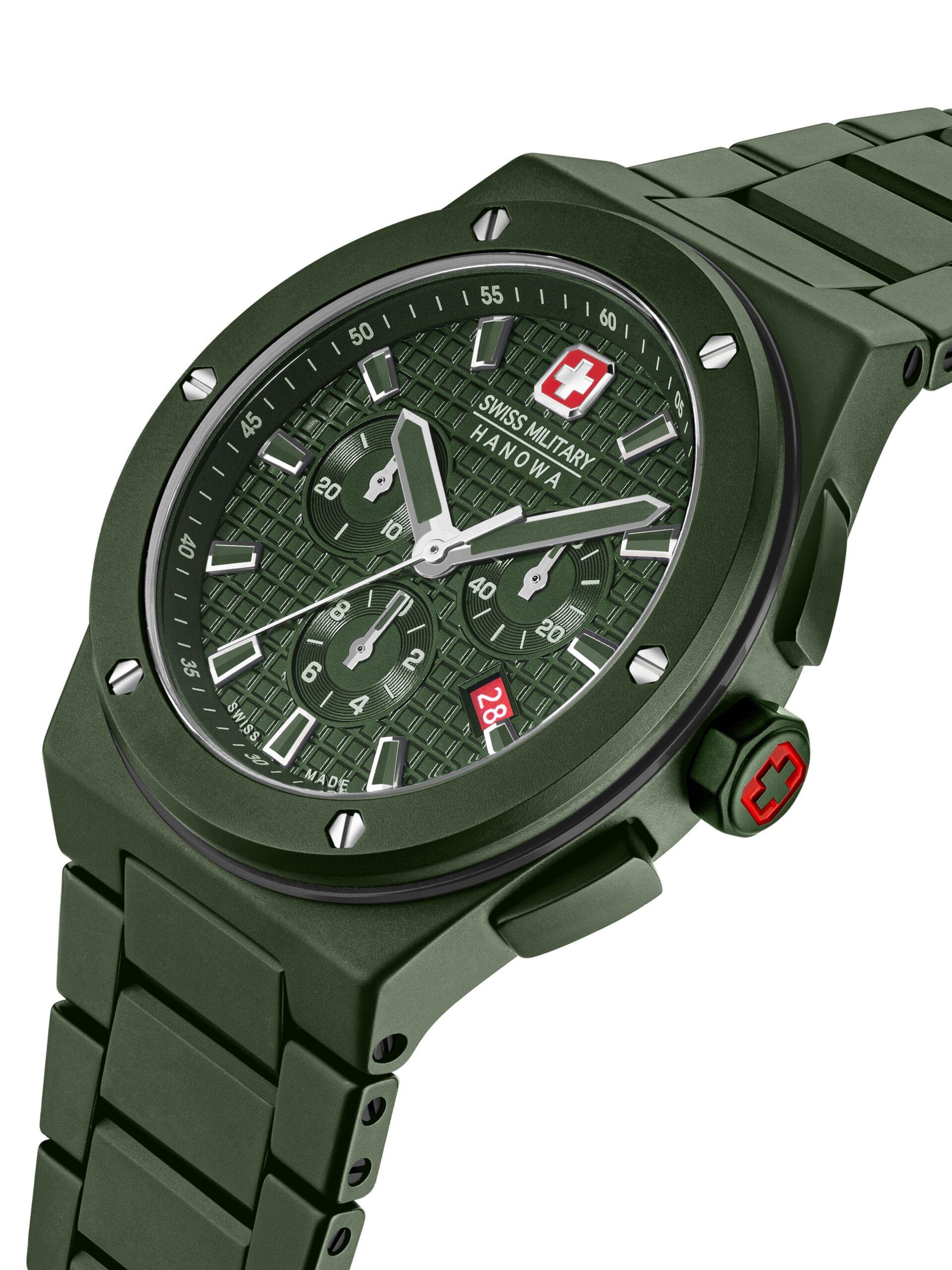 SIDEWINDER mit Military CERAMIC-Armband Grün Quarzuhr CERAMIC, Hanowa hochwertigem Swiss