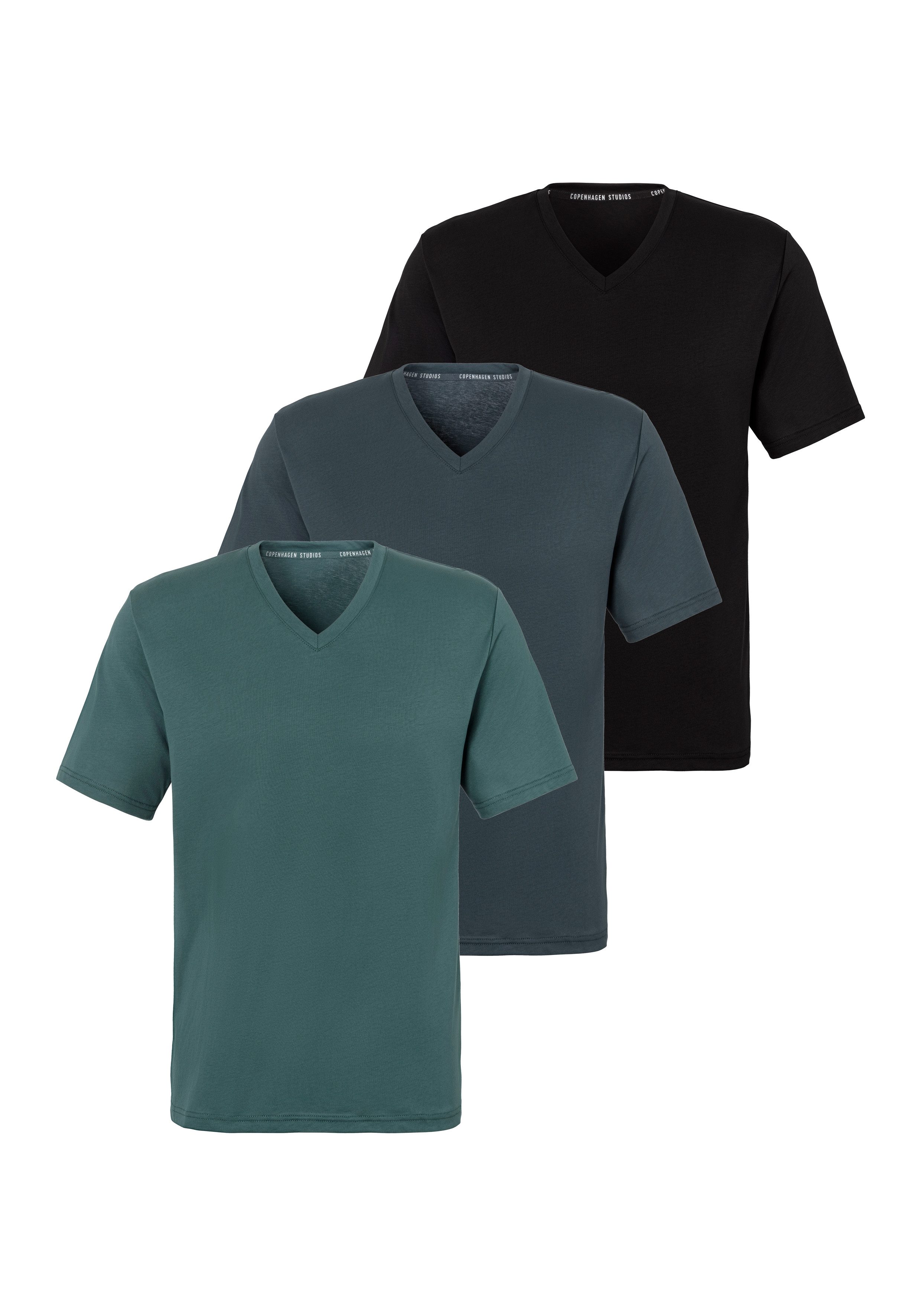 Copenhagen Studios T-Shirt (Packung, 3er-Pack) Unterziehshirt aus hochwertiger Bio-Baumwolle