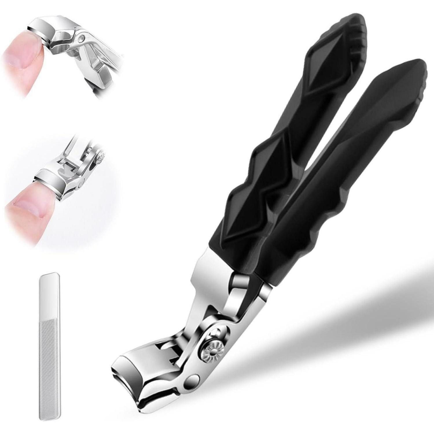 LuxusKollektion Fußnagelknipser Nagelknipser Pro gebogene Klinge Edelstahl für Senioren