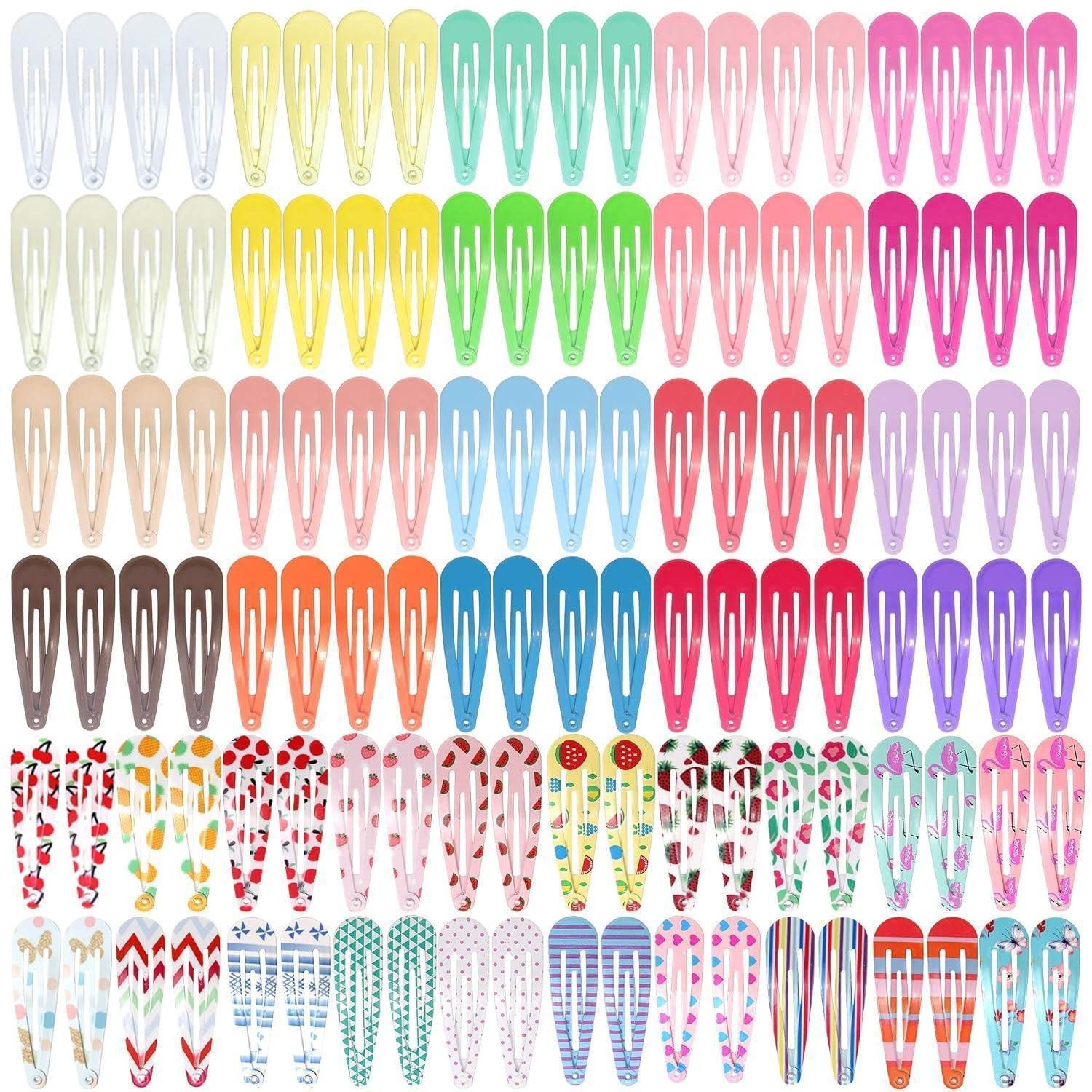 LuxusKollektion Haarspange Haarspangen Mädchen 120 Stück 5cm Süße Haarclips Metall Snap