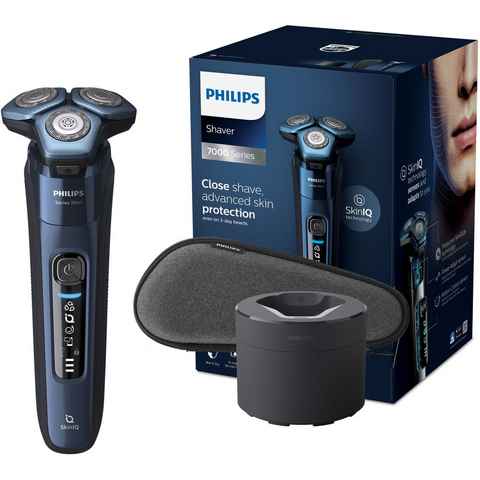Philips Elektrorasierer Series 7000 S7782/50, Reinigungsstation, mit Skin IQ Technologie, inkl. Ladestand und Etui