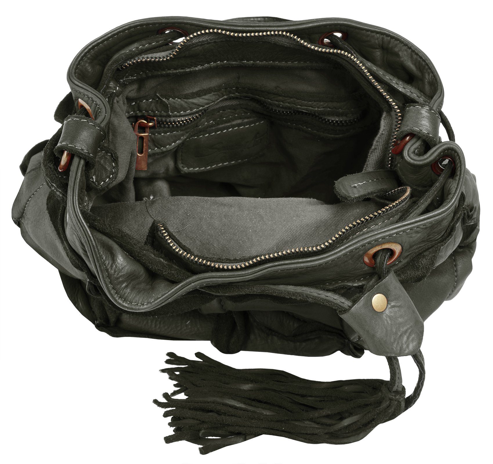Samantha Look Henkeltasche, echt Leder, Made in Italy