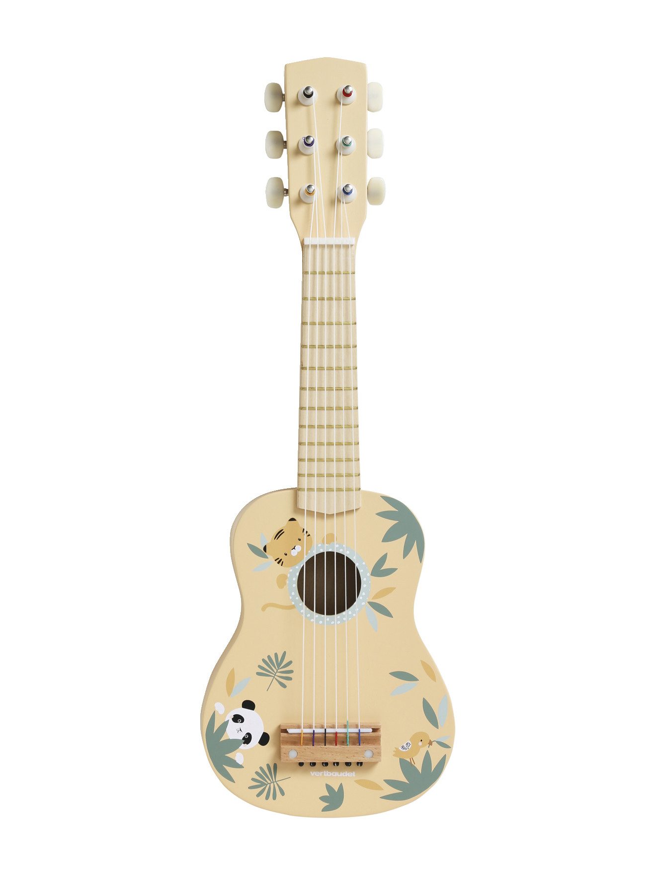 Spielzeug-Musikinstrument Holz-Gitarre für Kleinkinder
