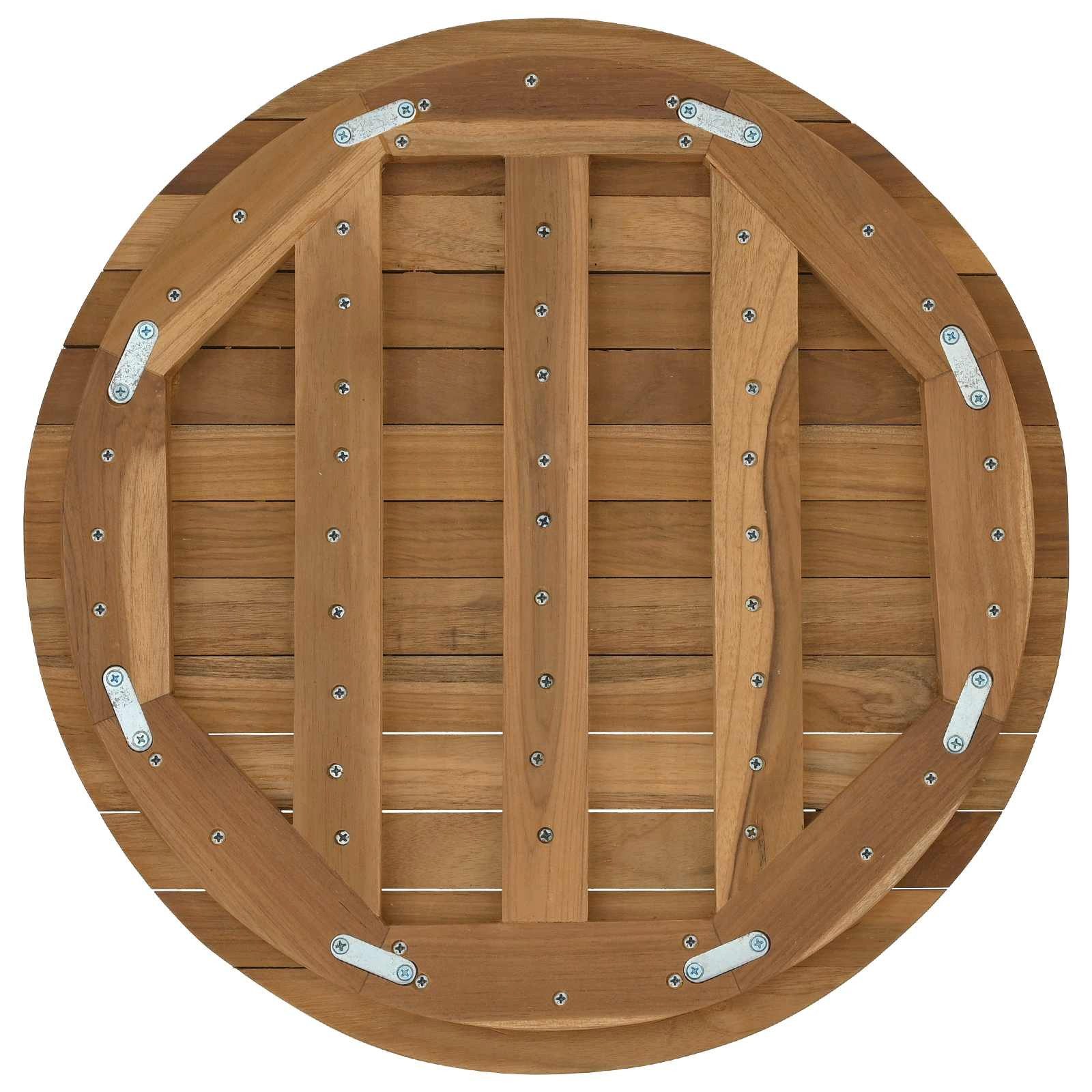vidaXL Tischplatte Tischplatte Ø 50 x 3,5 Rund Massives holz Natur (1 St)