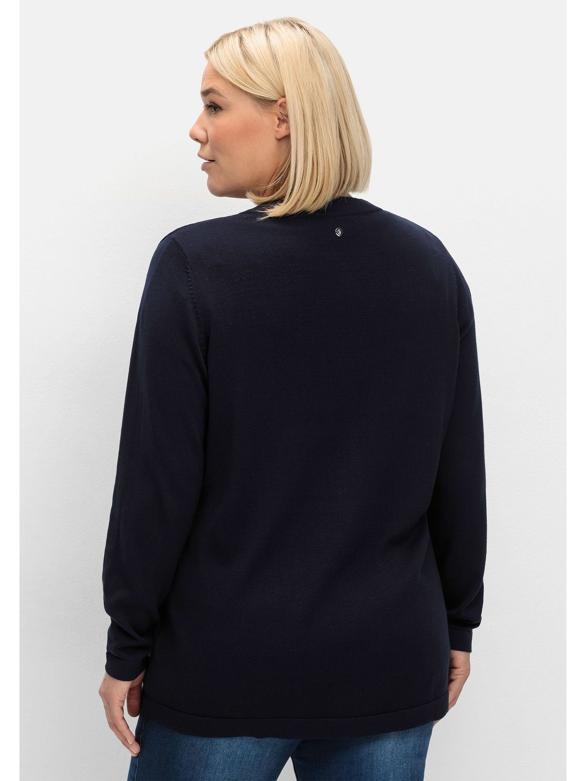 Sheego Strickjacke Große Größen aus feinem Viskosemix