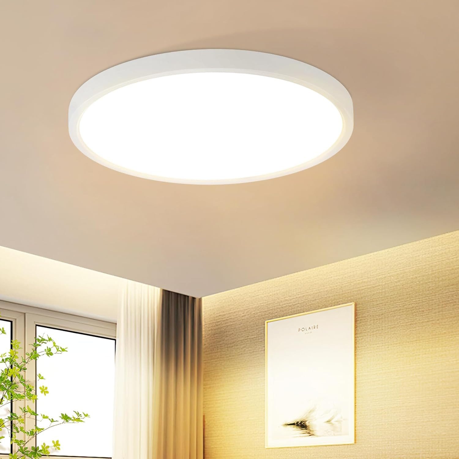 Nettlife LED Deckenleuchte Flach Schwarz 18cm günstig online kaufen