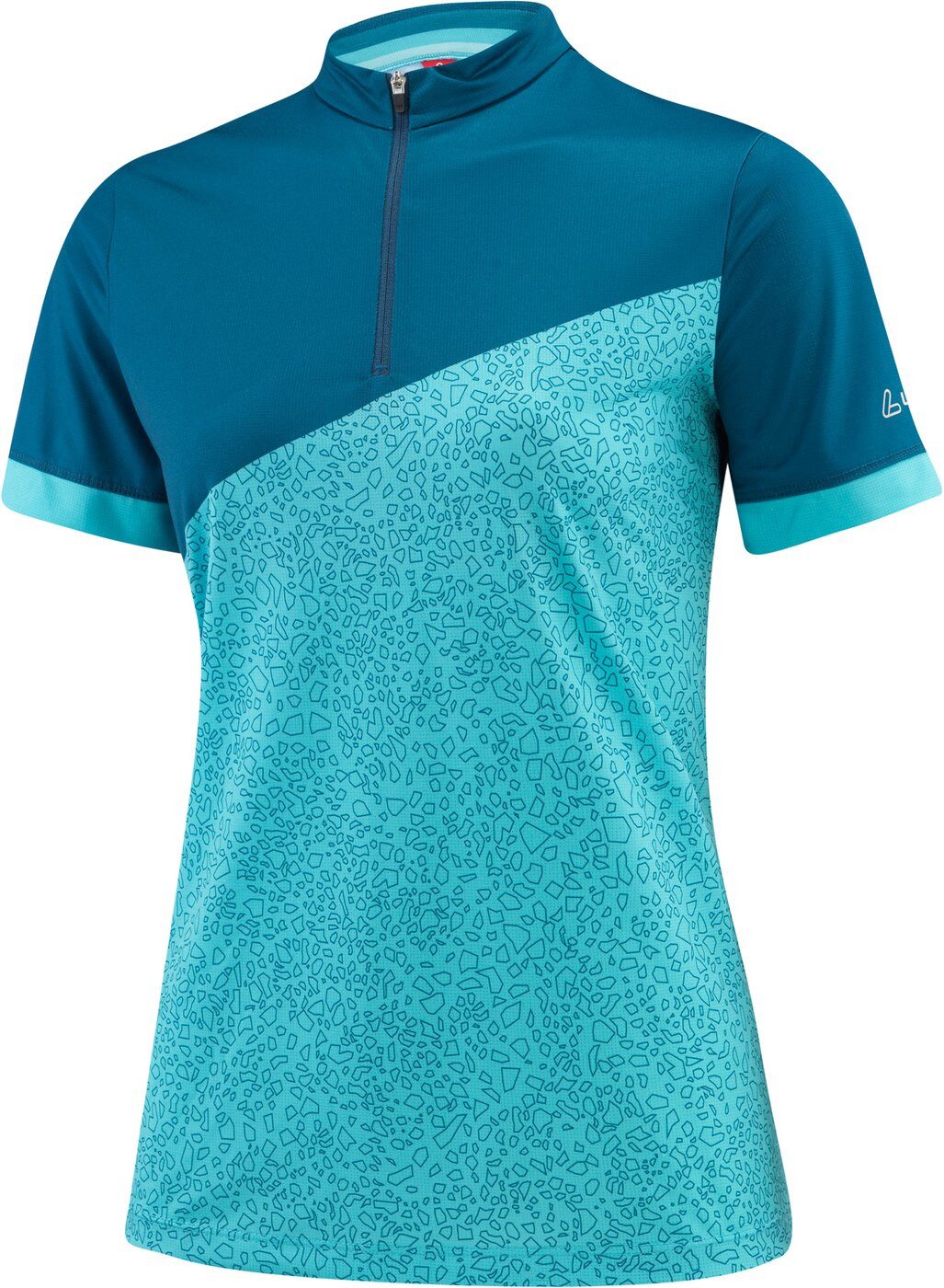 Löffler Radtrikot W BIKE SHIRT HZ STINE AQUAMARINE
