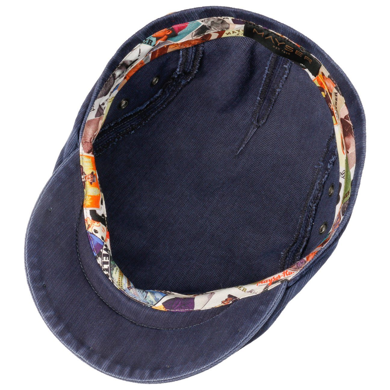 the Mayser Schirm, Cap (1-St) dunkelblau Made Flatcap in Flat EU mit