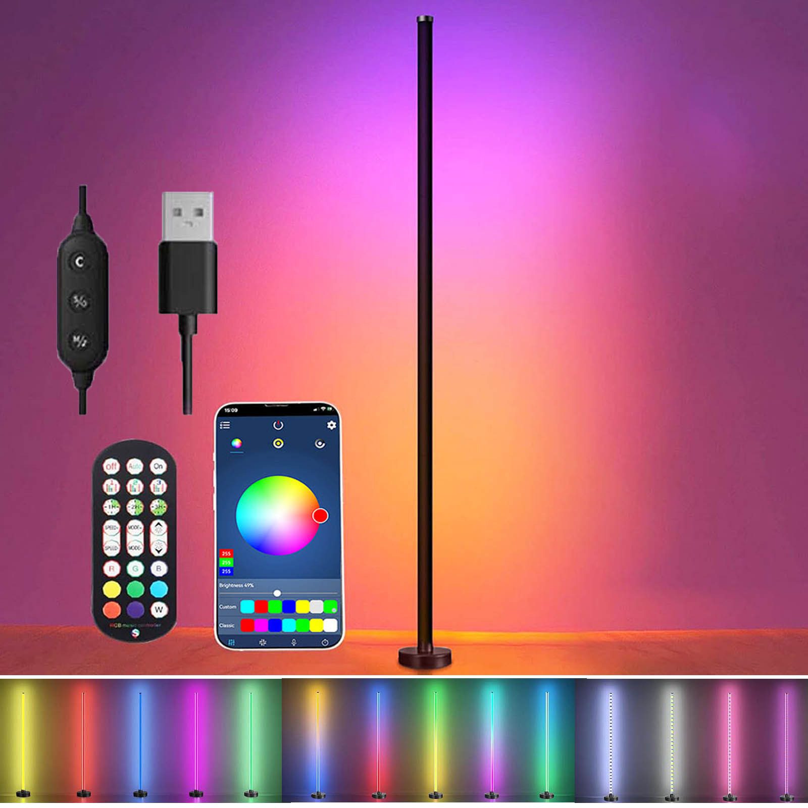Jibenhome LED Lichtleiste LED Tischleuchte RGB günstig online kaufen