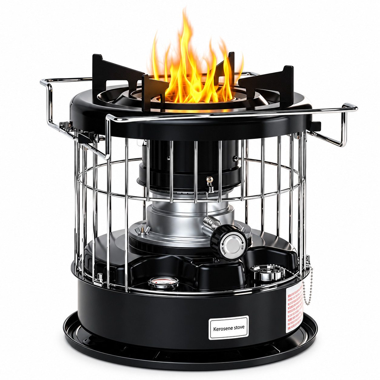 GLIESE Petroleumheizung – Brennstoffbetriebener Raumheizkörper R95, tragbar & Campingkocher, Ohne Strom, 2600 W, 12,5 h Laufzeit, Heizen & Kochen, 6,5 kg