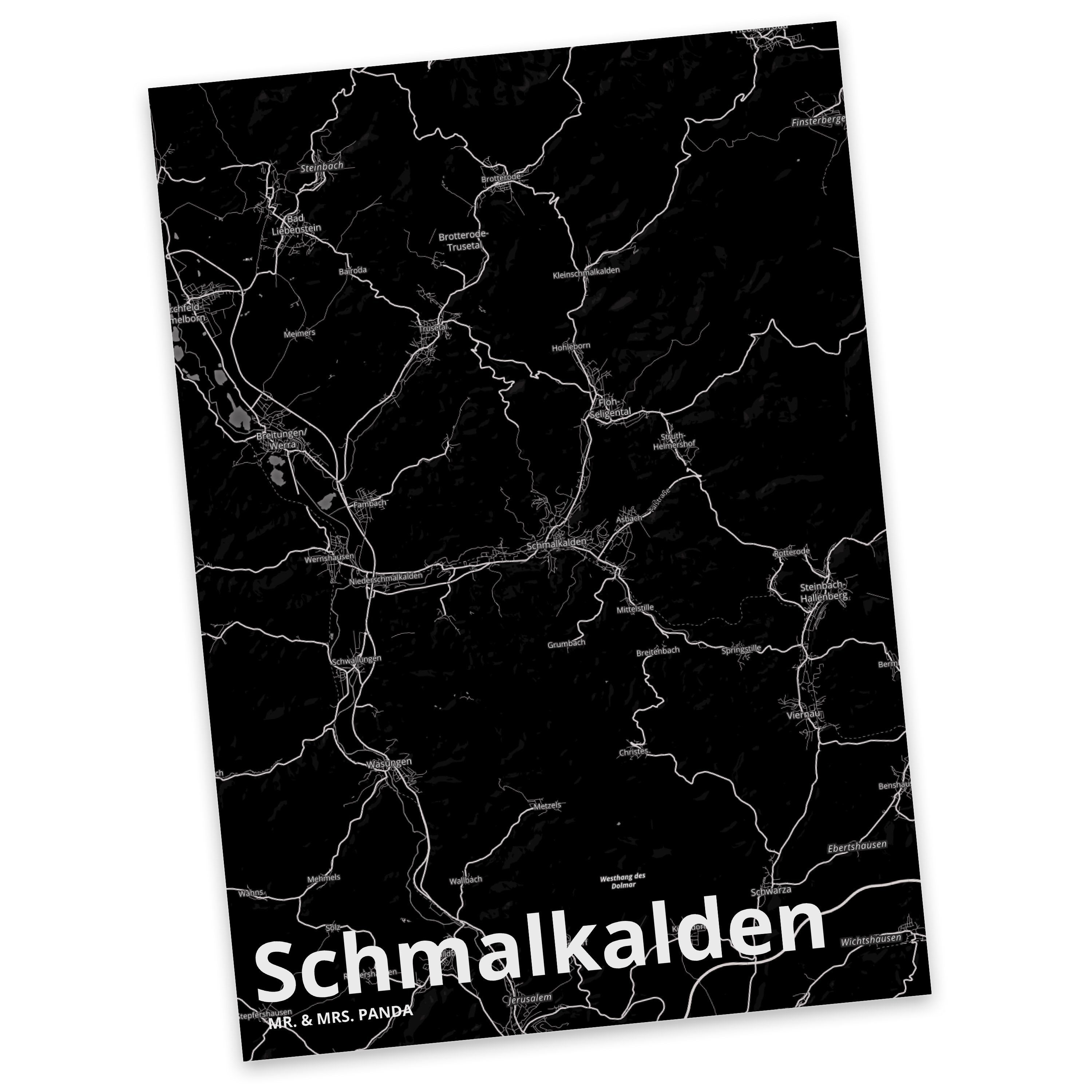 Mr. & Mrs. Panda Postkarte Schmalkalden - Geschenk, Städte, Ort, Dankeskarte, Geschenkkarte, Geb