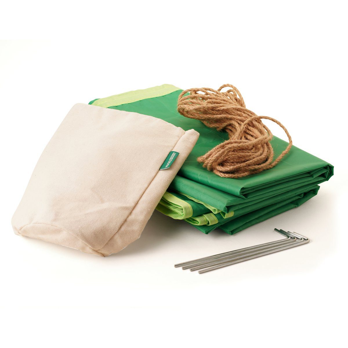Kikkerland Tarp-Zelt Bag + Tent Outdoor-Spielzelt für junge Abenteurer Plane Vordach Ösen