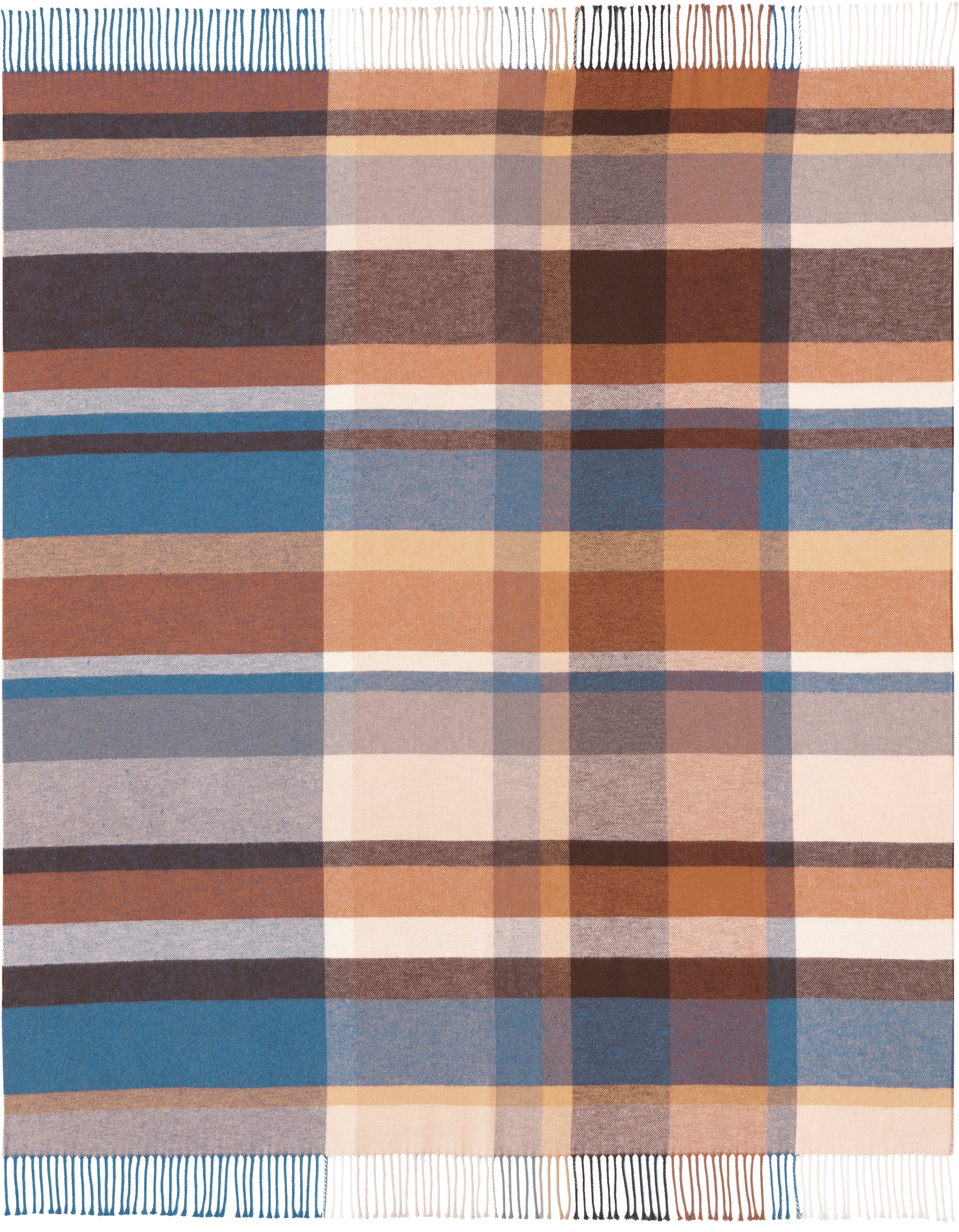 Plaid Harmony, Biederlack, im modernen Karo-Look, mit Fransen