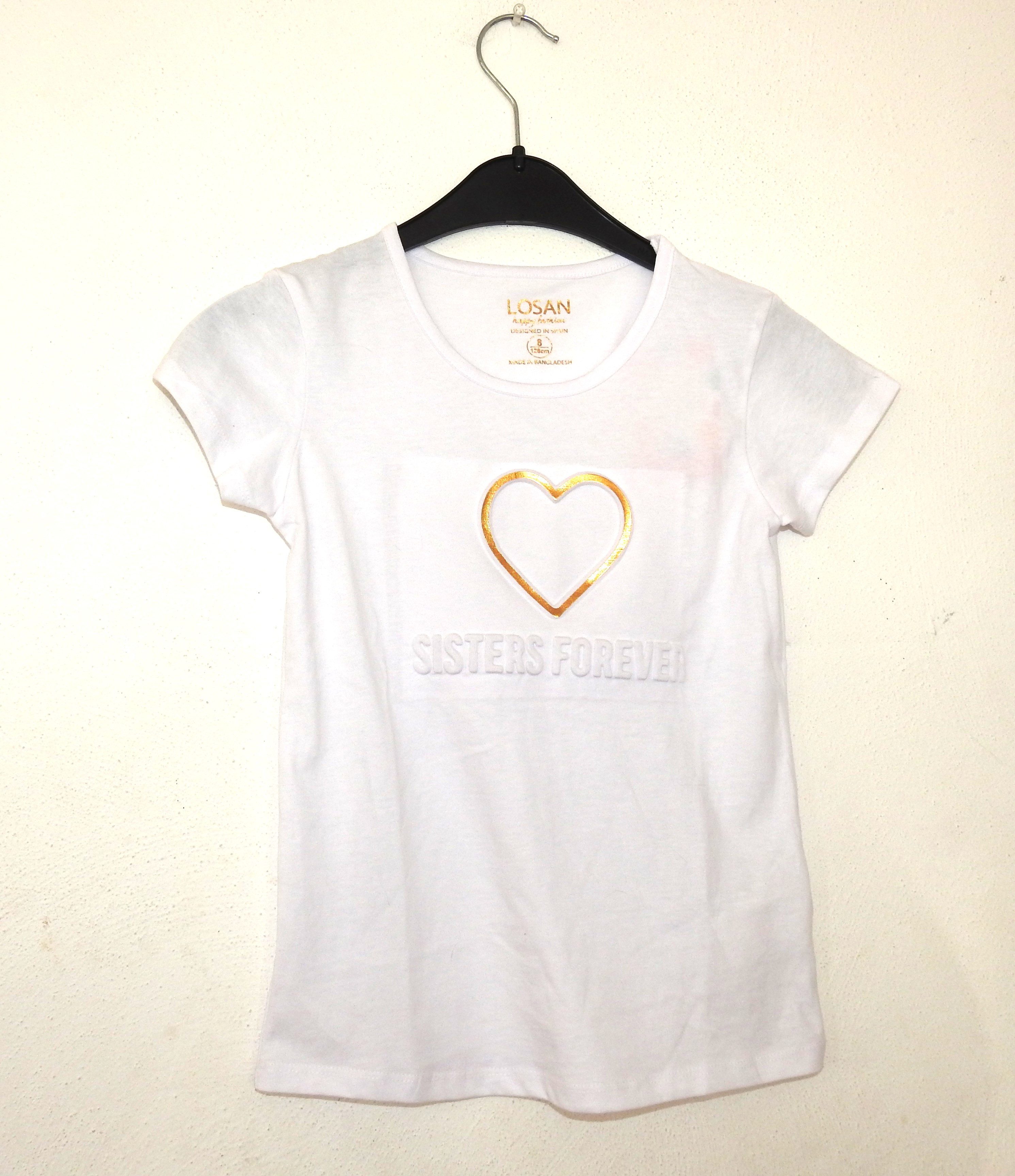 LOSAN Kurzarmshirt Herz