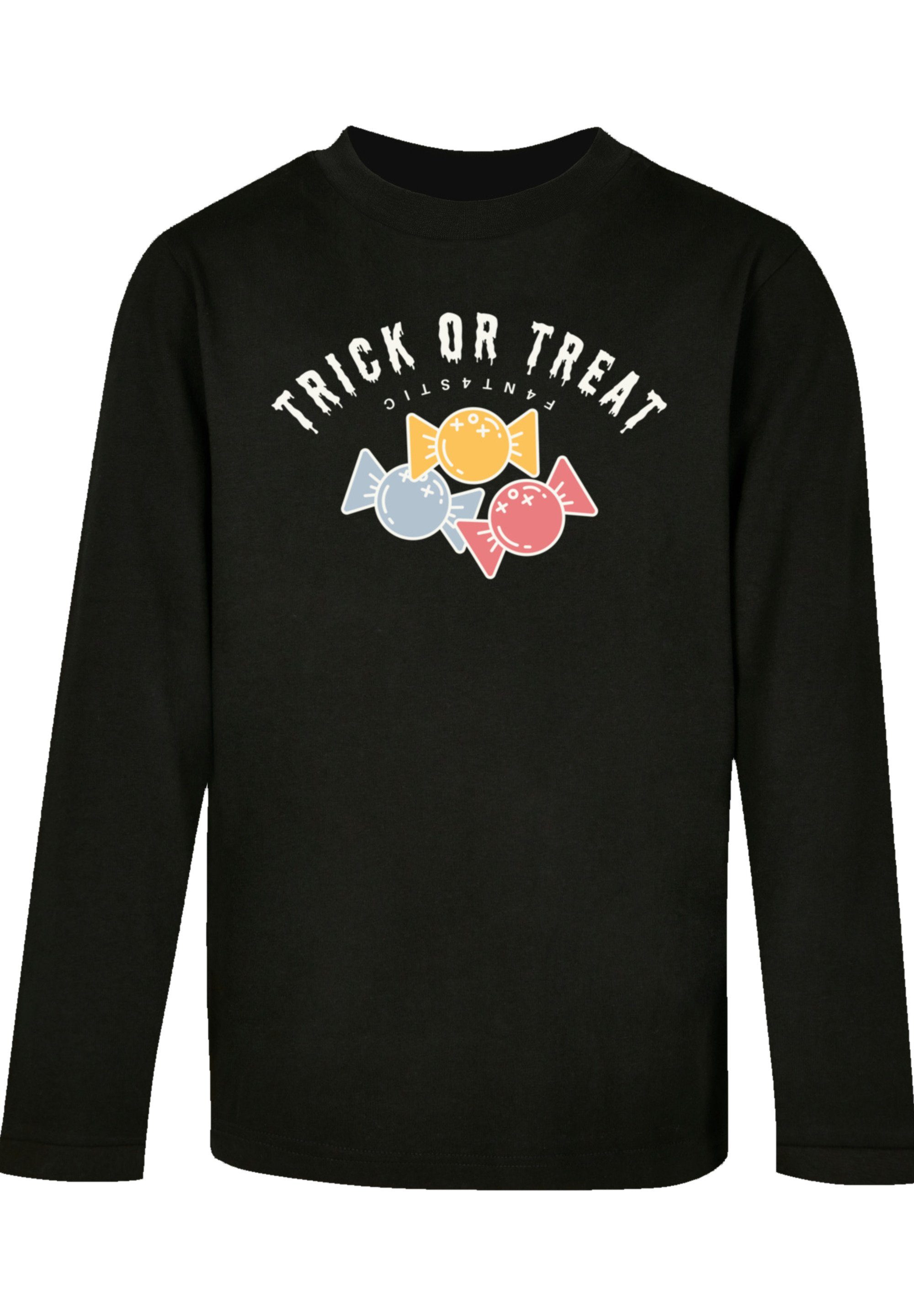 F4NT4STIC T-Shirt Trick Or Treat Halloween Print schwarz