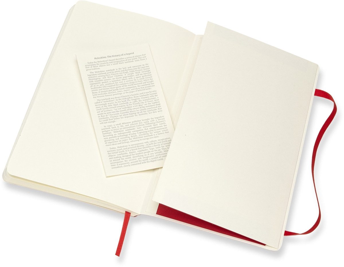 Notizbuch Notizbuch Large A5 blanko Softcover scharlachrot