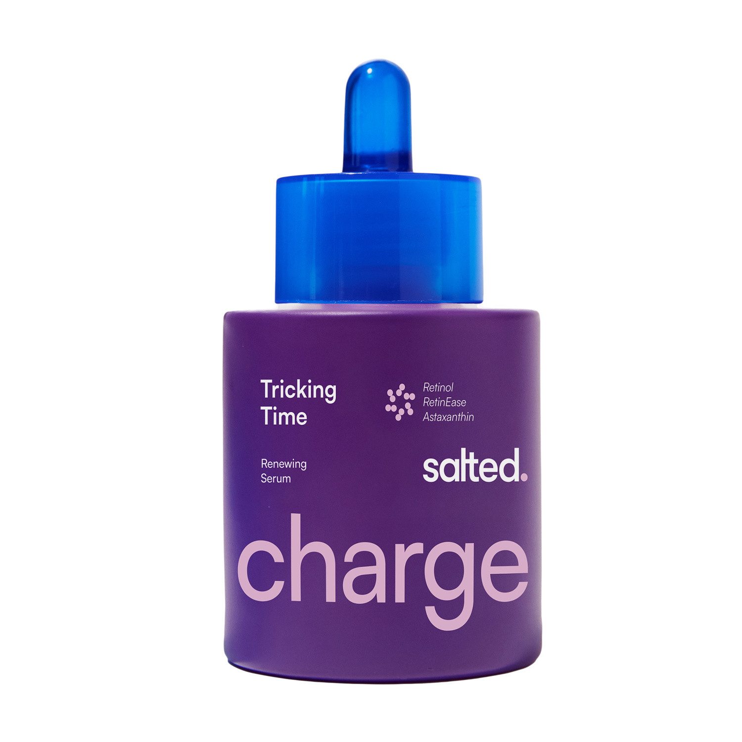 salted. Anti-Falten-Serum Erneuerndes Retinol Serum Tricking Time, Hauterneuerndes Serum mit Retinol und Astaxanthin aus Mikroalgen.