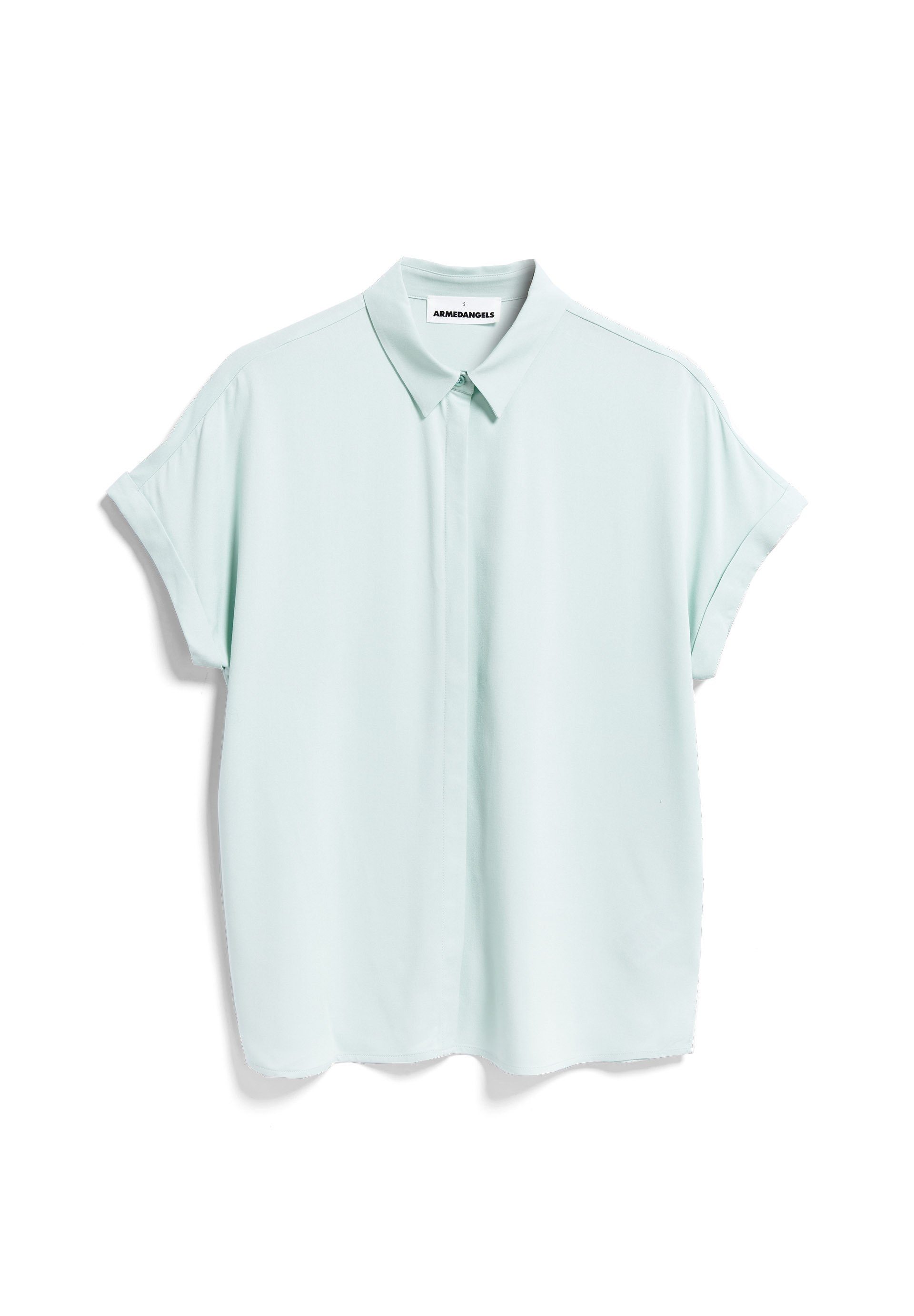 Armedangels (1-tlg) Bluse ECOVERO™ Keine Damen polar aus green Hemdbluse LENZING™ Details ZONJAA