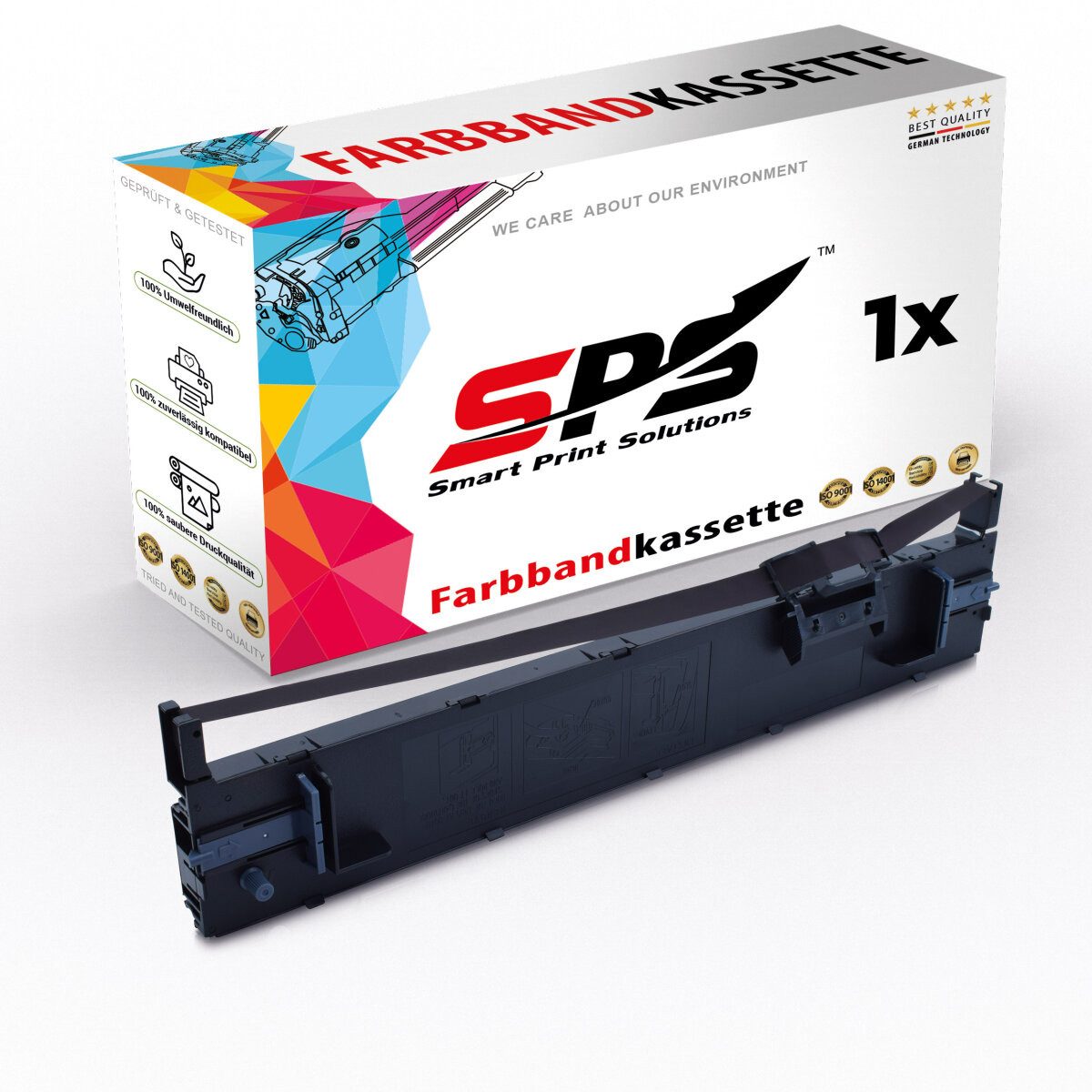 SPS 1x Kompatibel Epson LQ-690 C13S015610 Farbband Schwarz für Epson LQ690 Nachfülltinte (für Epson, 1er Pack, x)