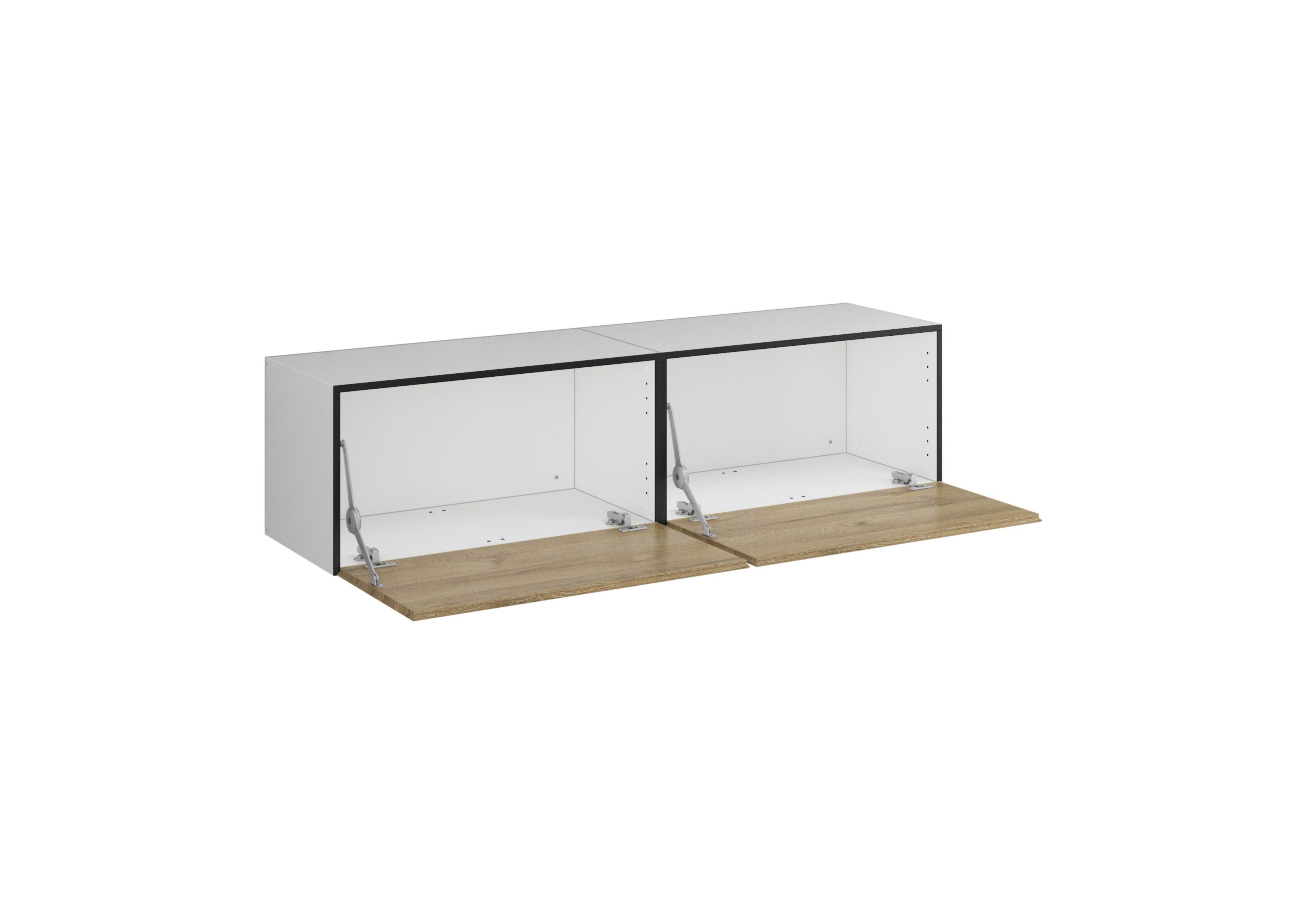 BMG Möbel Lowboard Modul+ (2 tlg., bestehend aus 2 Schränken mit Klappe), 152 cm, wählbar aus verschiedenen Farbkombinationen, Made in Germany