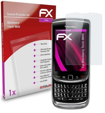 atFoliX Schutzfolie Panzerglasfolie für Blackberry Torch 9800, Ultradünn und superhart