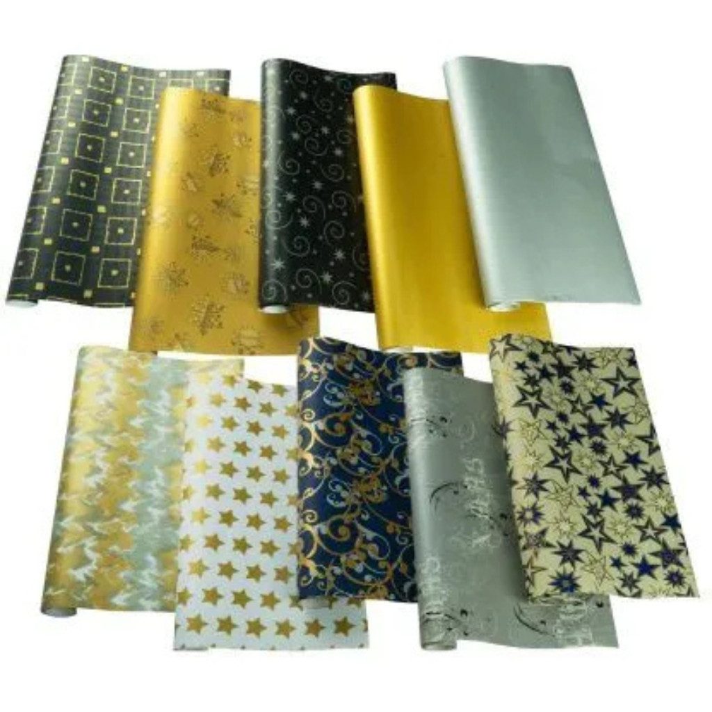 hrb Geschenkpapier HRB Geschenkpapier Weihnachten (Serie 3) 10St., (10St), Ideal, um Weihnachtsgeschenke mit eleganten Gold